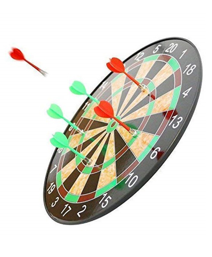 YAMAMA Magnetic Dart Board Game For Kids With 6 Soft Magnet Darts Indoor And Outdoor Games For Kids 17 inch - Multicolor-picture-12