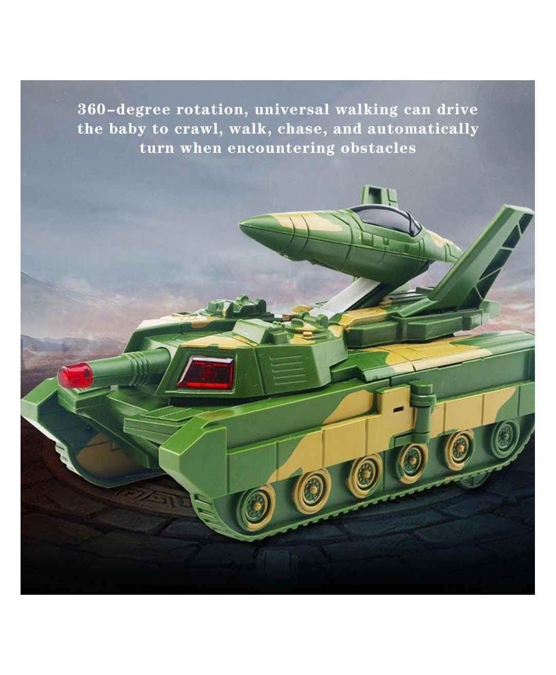 AKN TOYS 2 in 1 Automatic Deformation Plane Aircraft Tank Action Figure Battle Tank to Airplane. (COLOR MAY VARY)-picture-26
