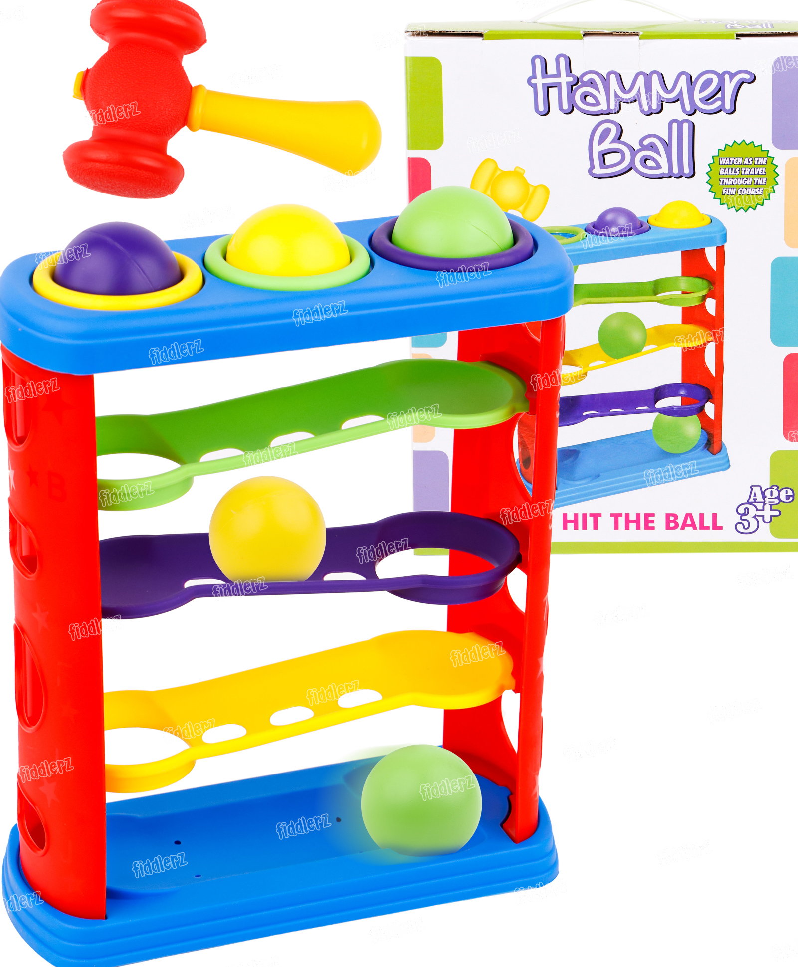Fiddlerz Hammer Ball Toy Baby Toys for Kids Knock Pounding Ball Hammering Knock Ball Toys for Kids Stacking Toys-picture-27