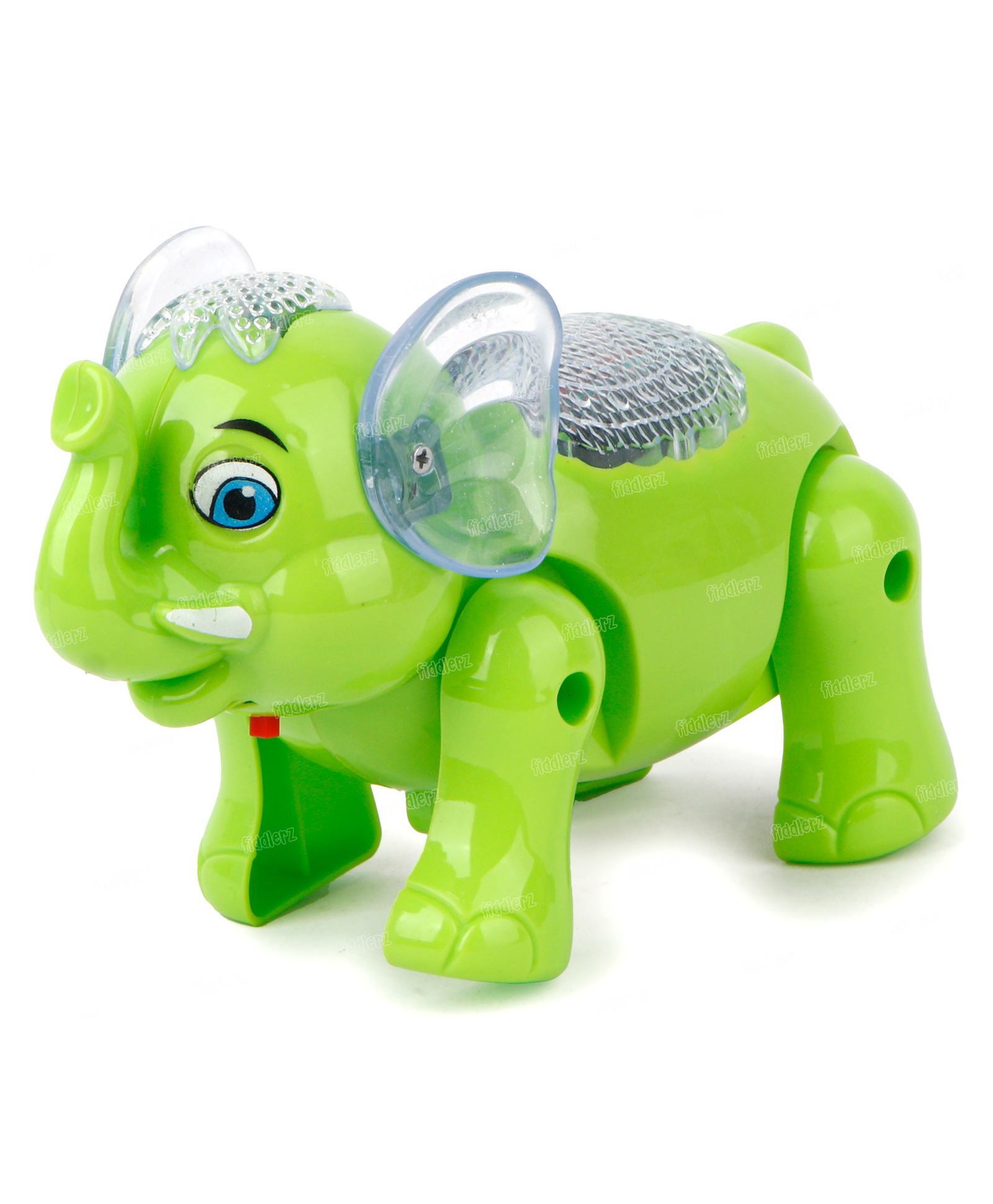 Fiddlerz Musical Toy For Kids Walking Elephant Animal Toy for Babies with Flashing Lights and Realistic Sounds Toys - Green-image-15