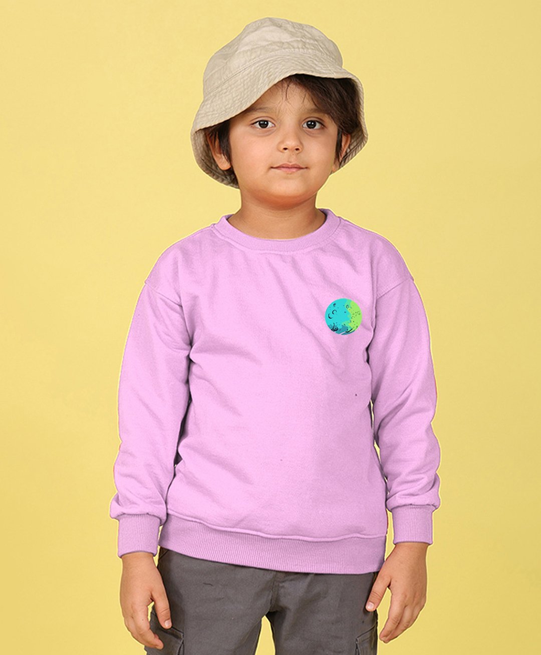 NUSYL Full Sleeves Space Theme Planet & Astronaut PrintedSweatshirt - Purple-picture-36