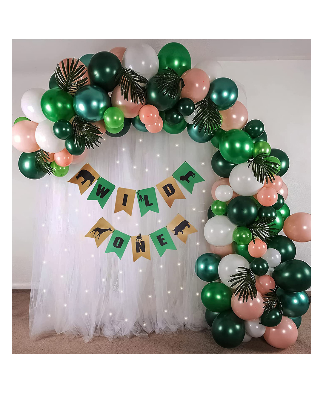Special You 1st Birthday Jungle Theme Decoration Diy Kit Green  - Pack of 64-picture-15