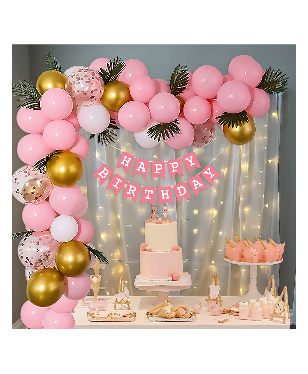 Special You Birthday Decoration DIY Combo Kit Pink Theme Pink- Pack of 71 Items-image-44