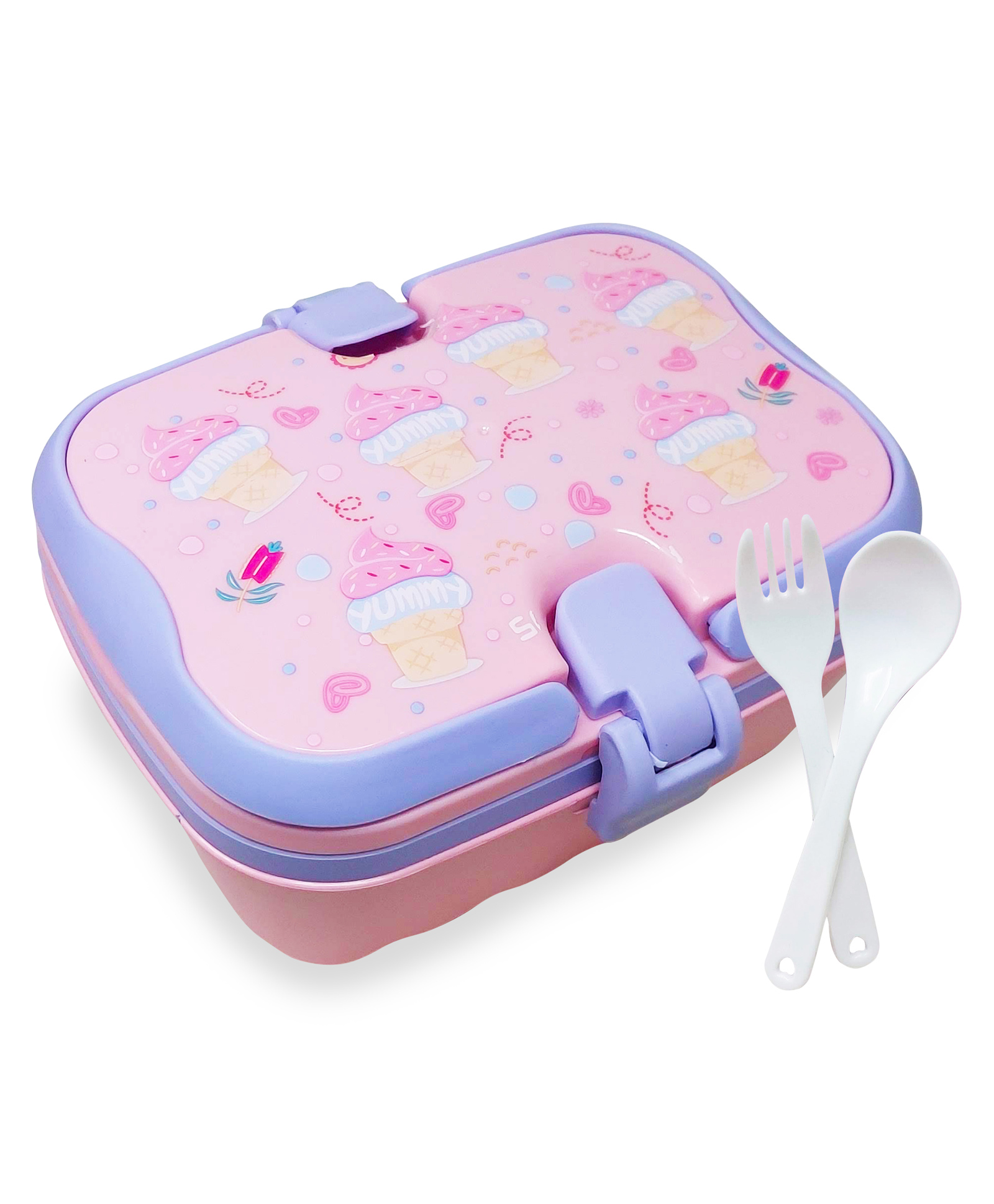 Parteet Compact BPA Free Plastic Lunch Box, Food Grade Tiffin Boxes Set with 2 Compartment- Lunch Box Plastic Tiffin Box for Boys, Girls, School & Office for Kids-Lunch Box-image-22