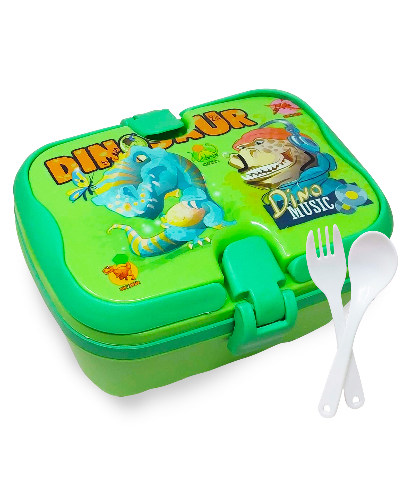 Parteet Compact BPA Free Plastic Lunch Box Food Grade Tiffin Boxes Set with 2 Compartment (Colour May Vary)-image-17