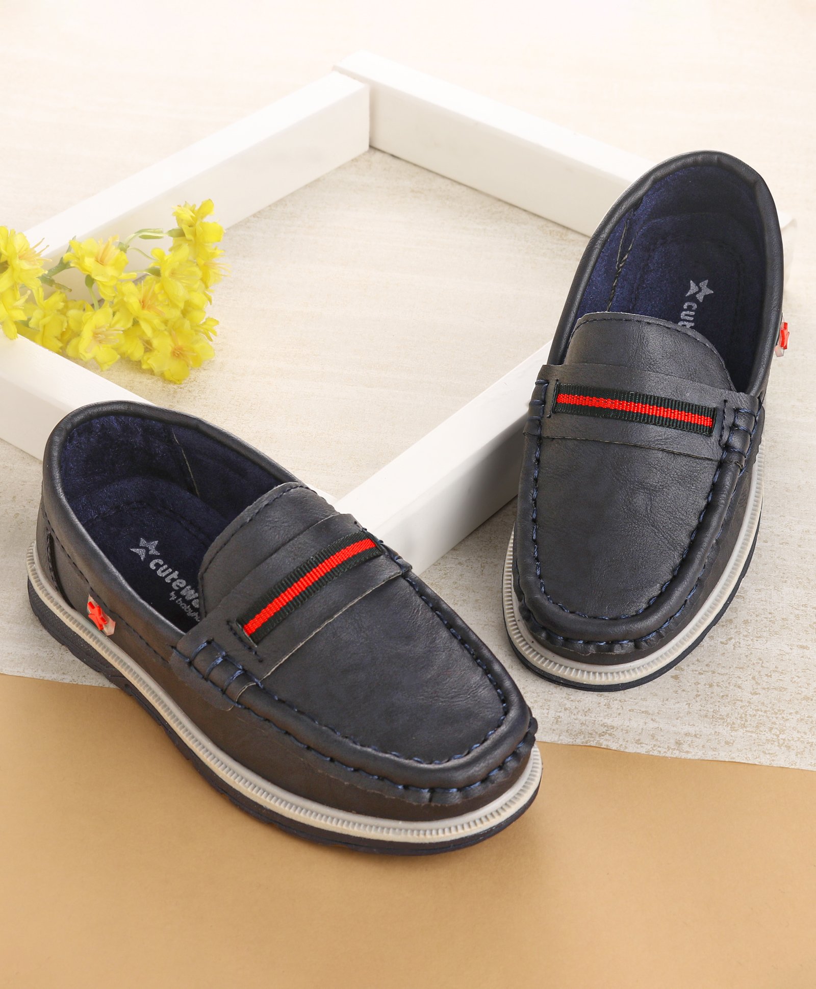Cute Walk by Babyhug Formal & Partywear Slip On Shoes - Navy Blue-picture-18