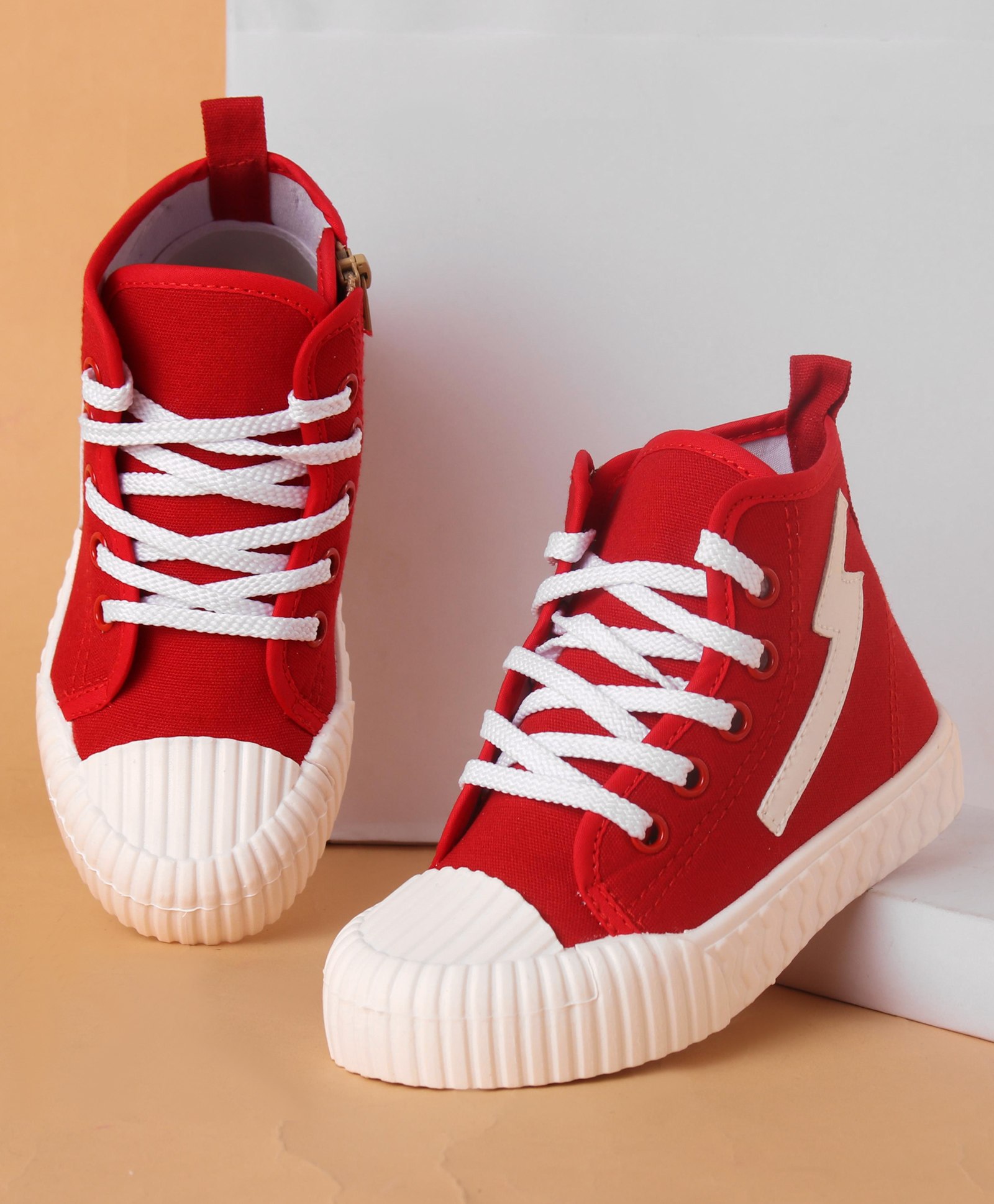 Cute Walk by Babyhug Lace Up Casual Shoes - Red-image-20