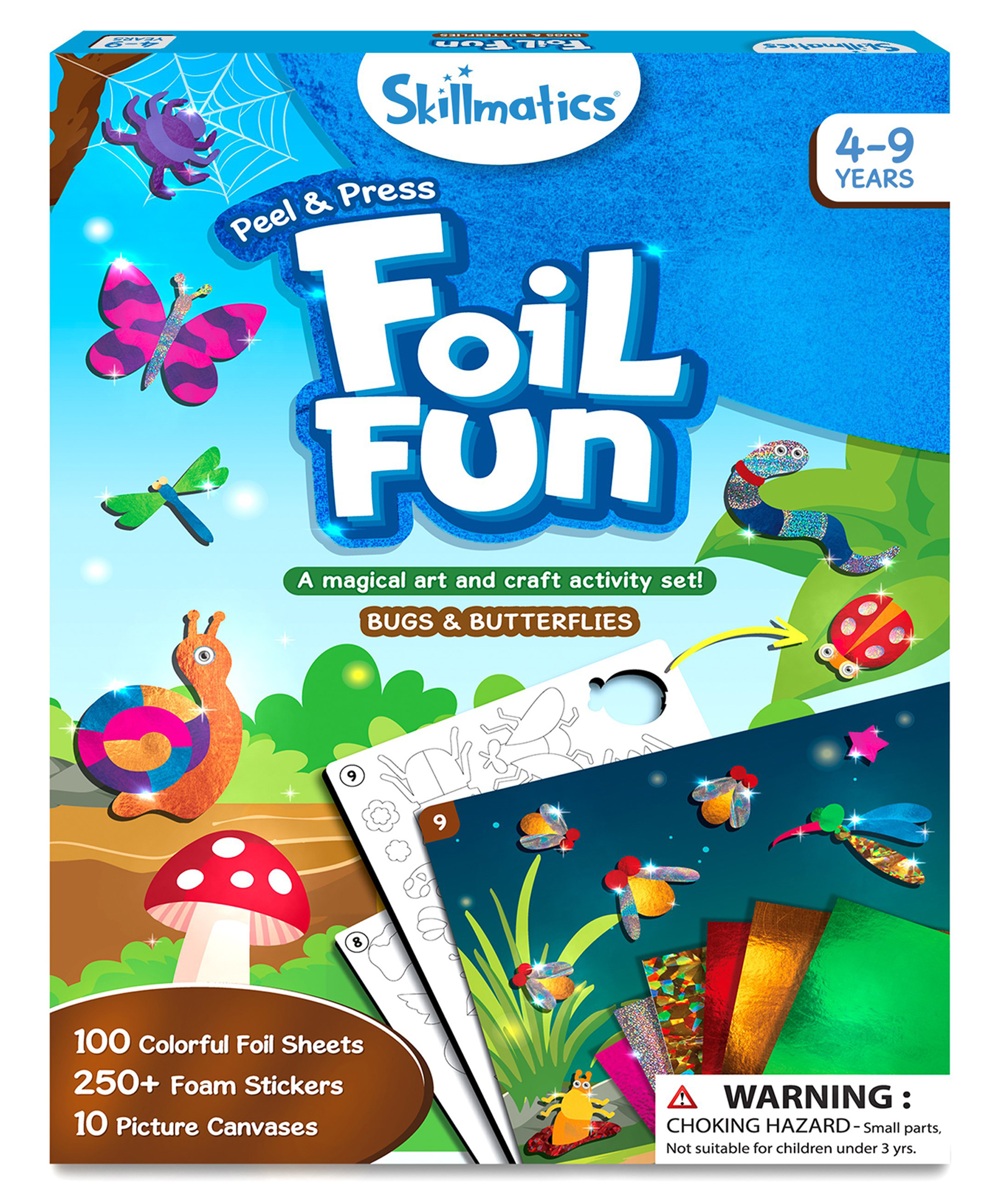 Skillmatics Art and Craft Activity, Foil Fun Bugs & Butterflies No Mess Art for Kids Craft Kits & Supplies DIY Creative Activity Gifts for Boys & Girls Ages 4 to 9 Travel Toys-picture-14