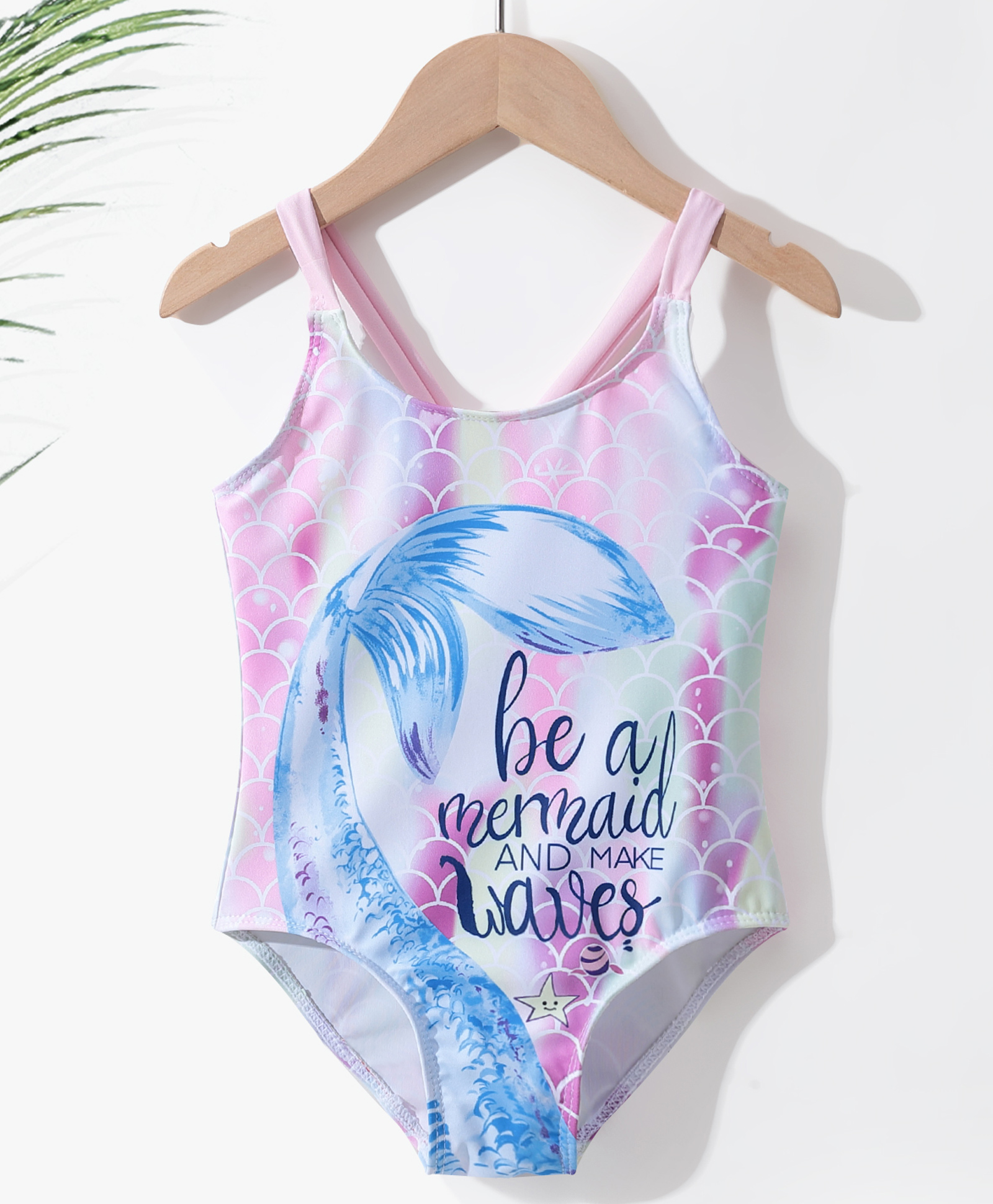 Kookie Kids Sleeveless  V Cut Swimsuit Text Print -  Multicolor-image-39