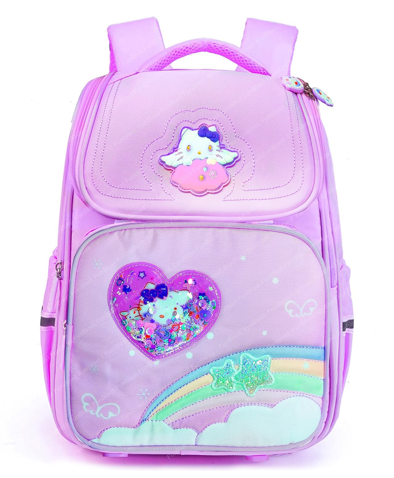 FunBlast Cute Design Casual Backpack for Girls  School College Bag 15 Inches  Purple-image-2