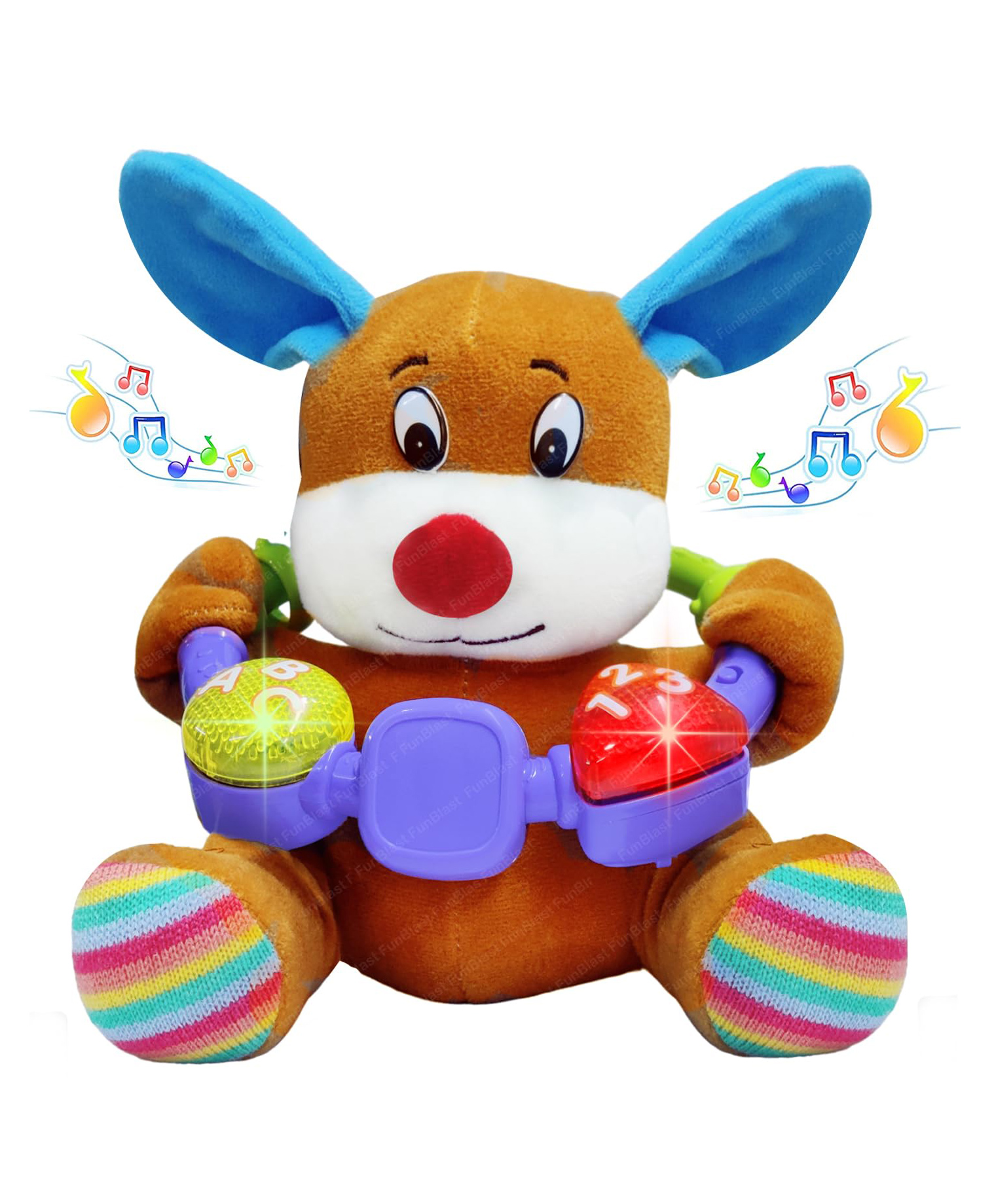 FunBlast Dog Musical Soft Toy for Kids with LED Lights - Multicolour-image-46