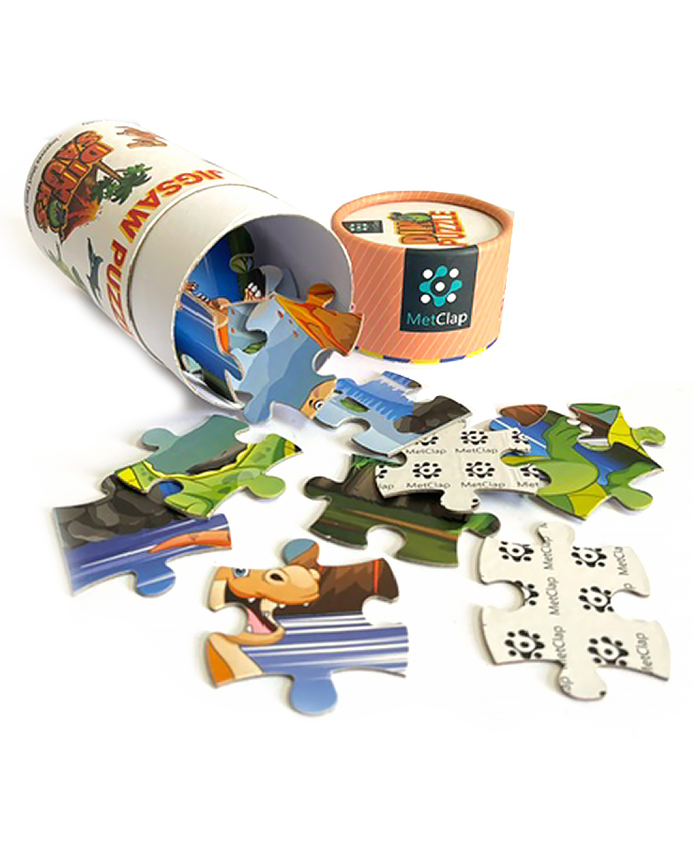 Metclap Dinosaurs Jigsaw Puzzle - 30 Pcs inside Round Box)-picture-16
