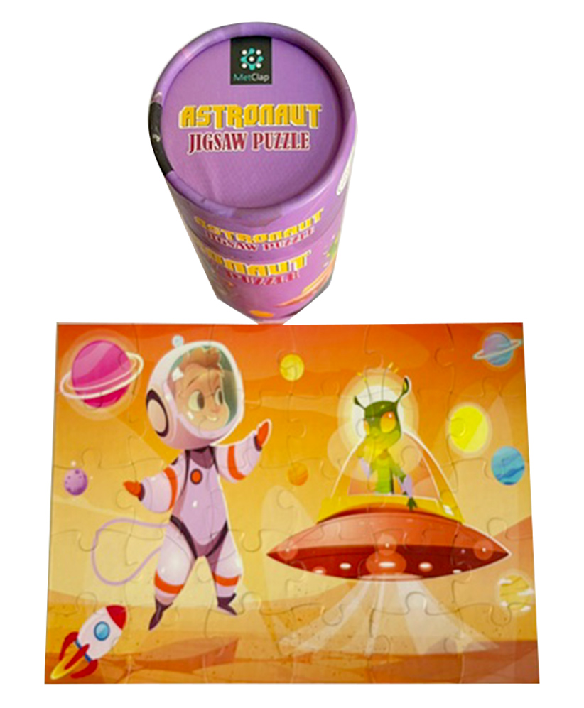 Metclap Astronaut Jigsaw Puzzle - 30 Pcs inside Round Box) - Multicolor-picture-25