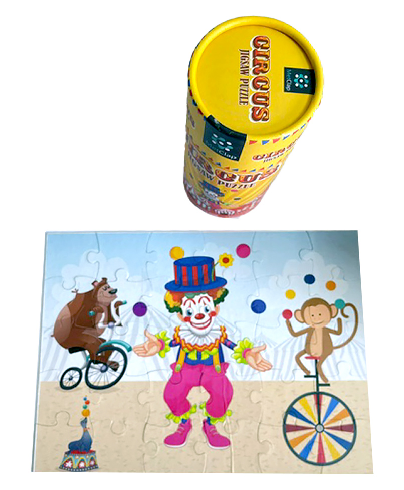 Metclap Circus Jigsaw Puzzle - 30 Pcs inside Round Box) - Multicolor-picture-18