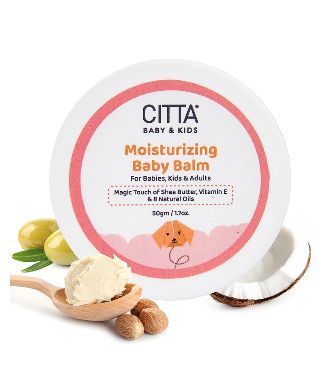 CITTA Moisturizing Baby Balm for Face and Body Babies Kids & Adults 8 Natural Oils Shea Butter Vit E - 50 g-picture-17