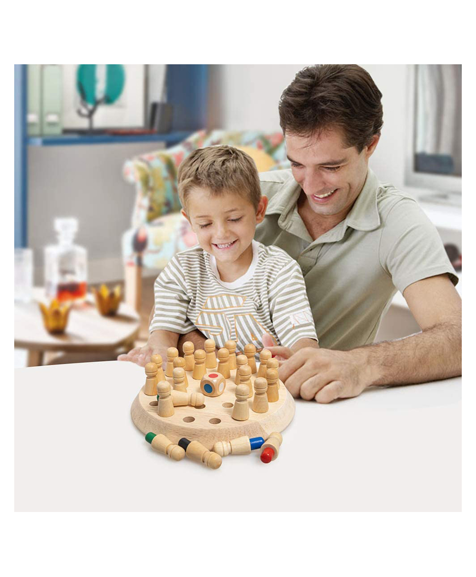 SANJARY Wooden Memory Matchstick Chess Game- Color May Vary-picture-27