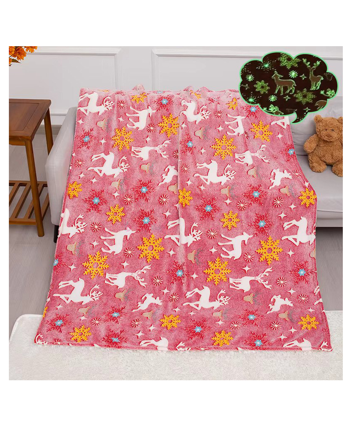 Butterthief Horse Glow in The Dark Radium Blanket (Color may vary.)-image-46