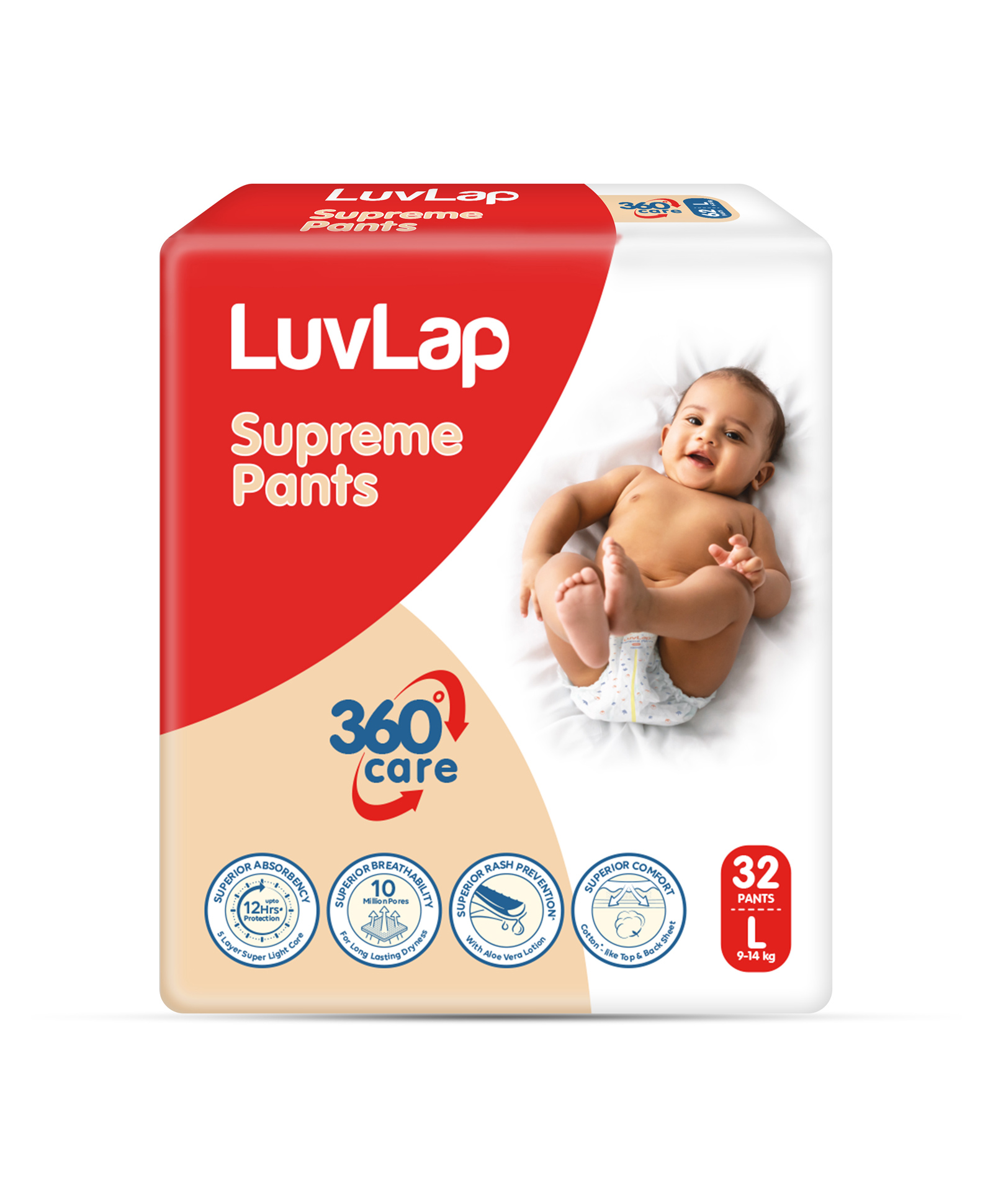 luvlap Luv Lap Diaper Pants with Aloe Vera Lotion Large - 32 Pieces-picture-47