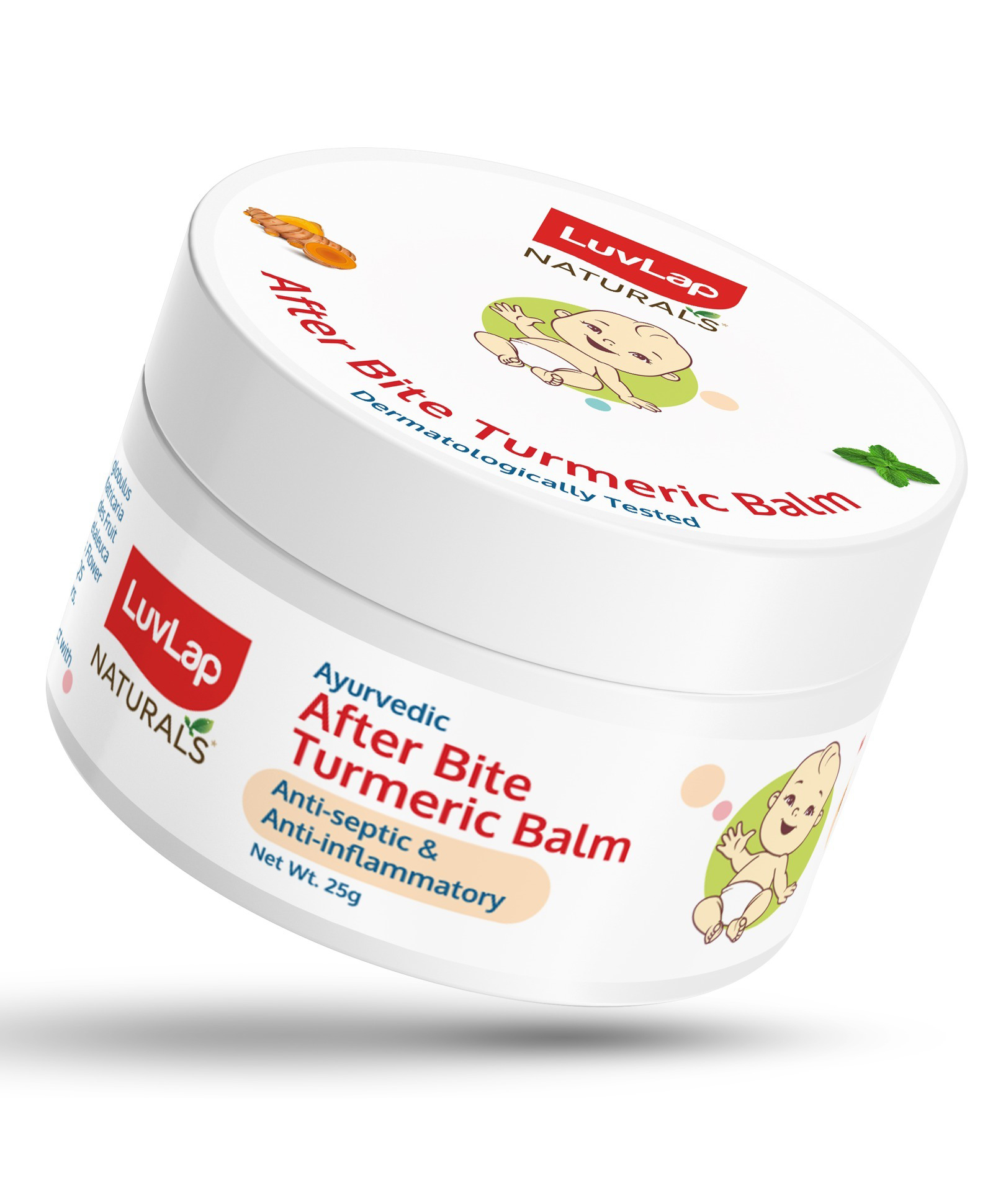 Luv Lap Naturals After Bite Turmeric Balm with Pudina - 25 g