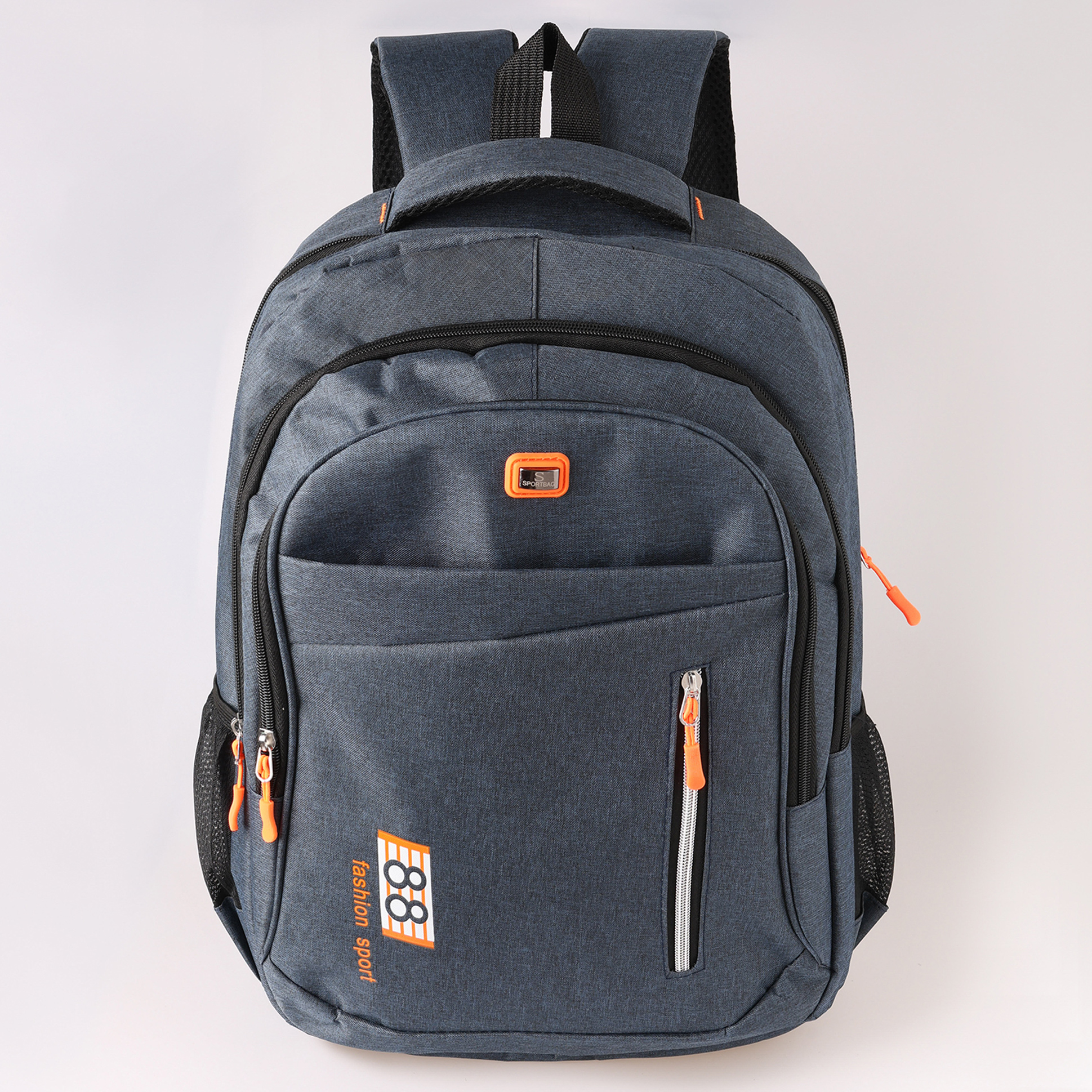 Backpack with Padded Straps Dark Blue - 17.7 Inches-image-5