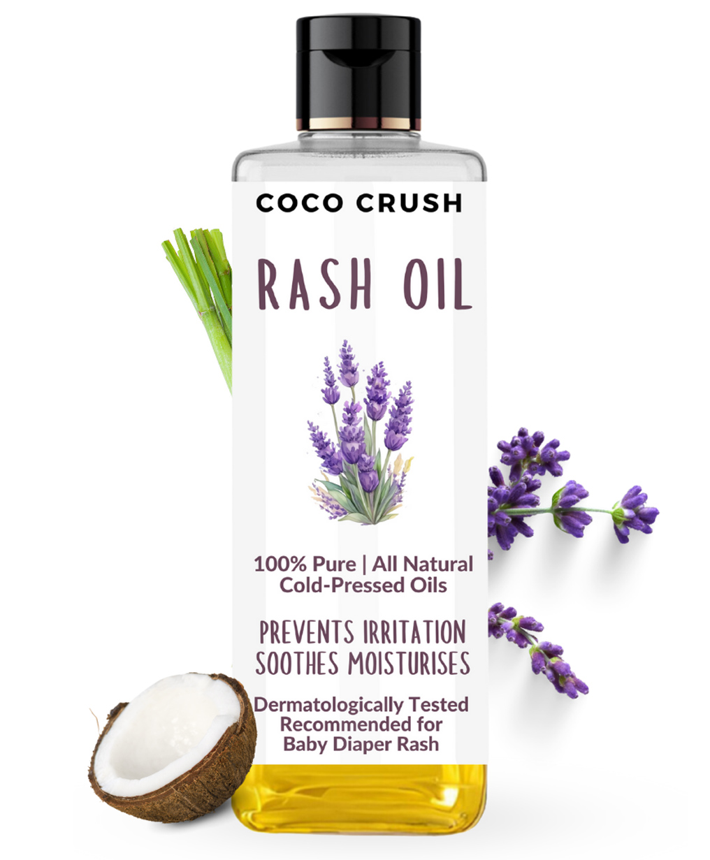 Coco Crush Rash Oil for Babies - Diaper & Nappy Rash Relief, Organic, Prevents Irritation - 200ml-picture-23