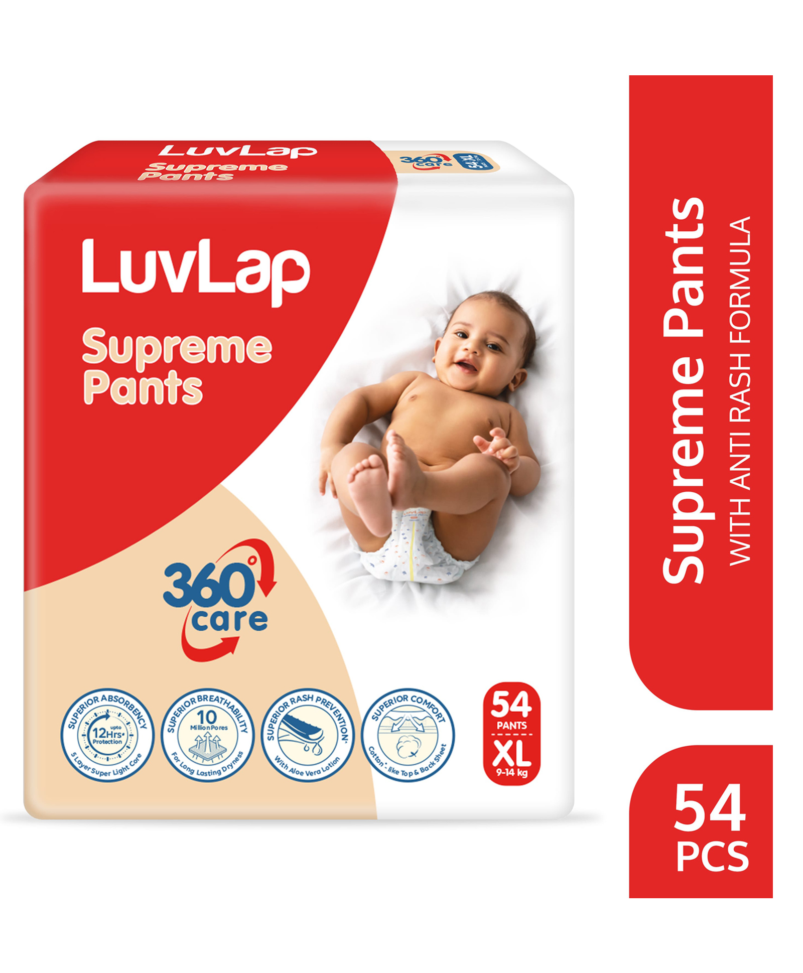 luvlap Luv Lap Diaper Pants with Aloe Vera Lotion Extra Large - 54 Pieces-picture-33