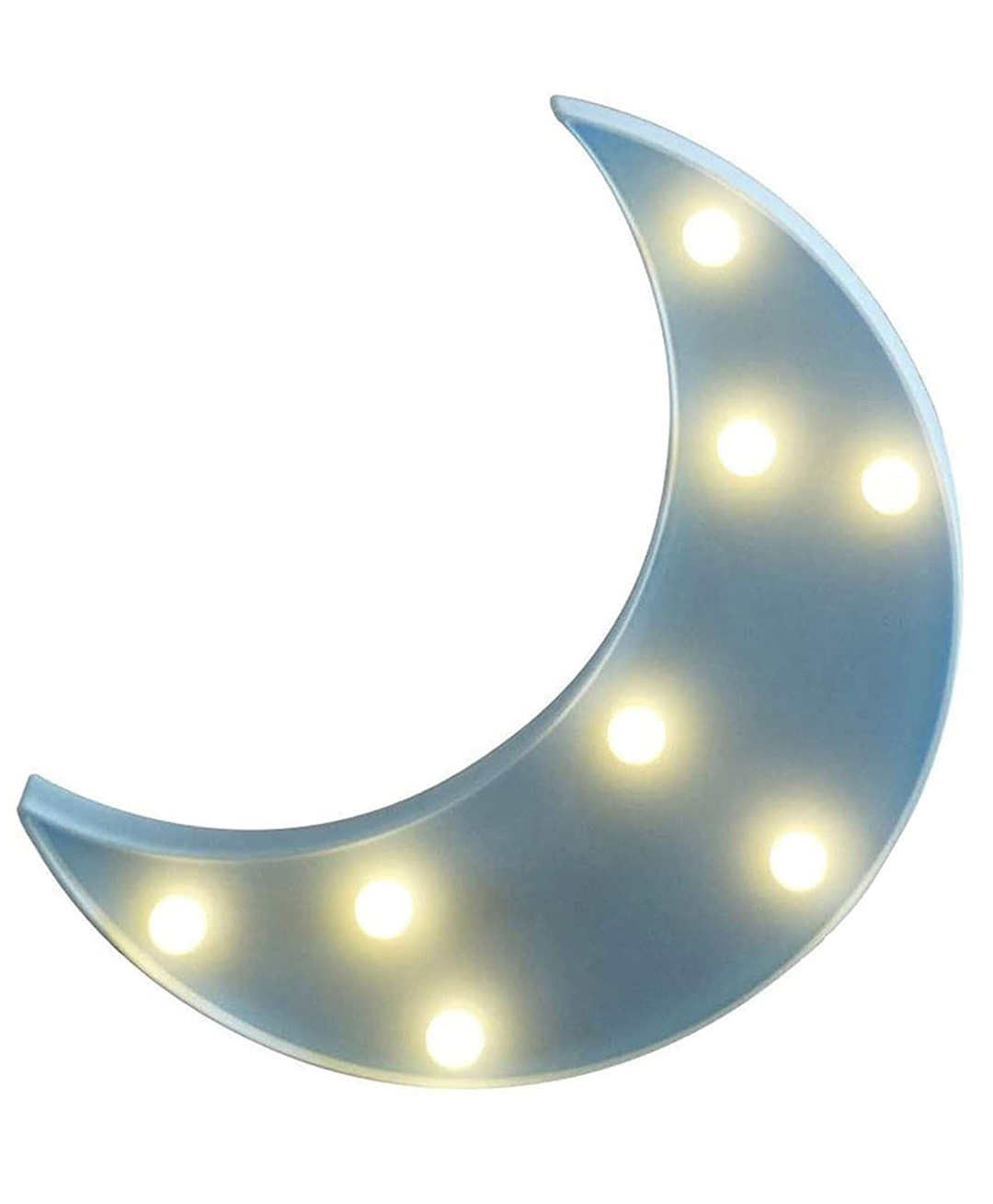 House of Quirk Plastic Moon Night Light Led Marquee Sign Baby Light -Moon Blue-picture-31