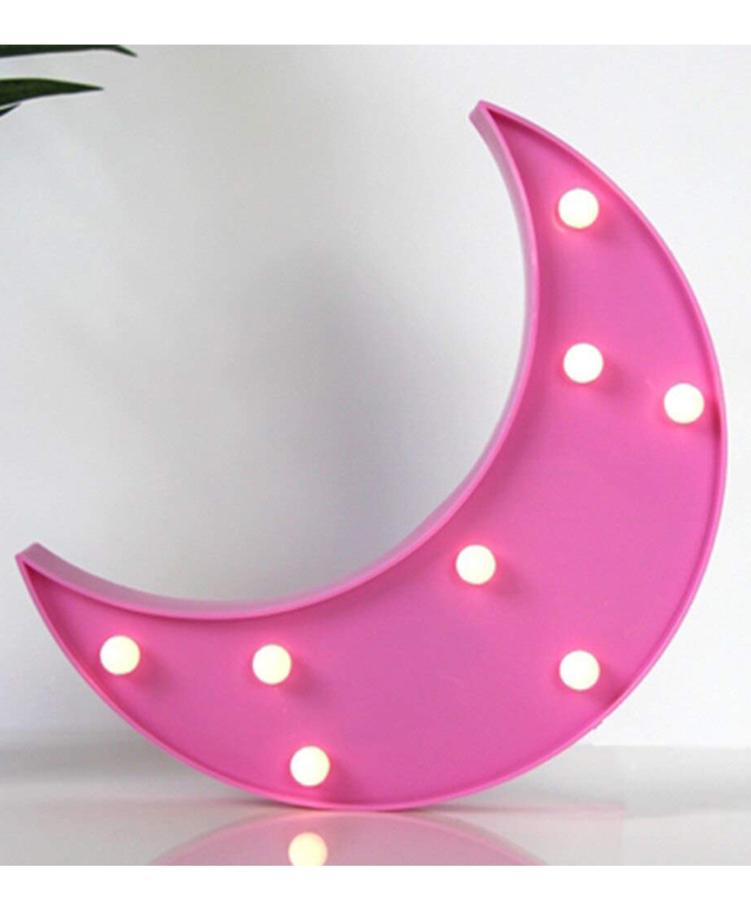 House of Quirk Plastic Moon Night Light Led Marquee Sign Baby Light - Moon Pink-image-37