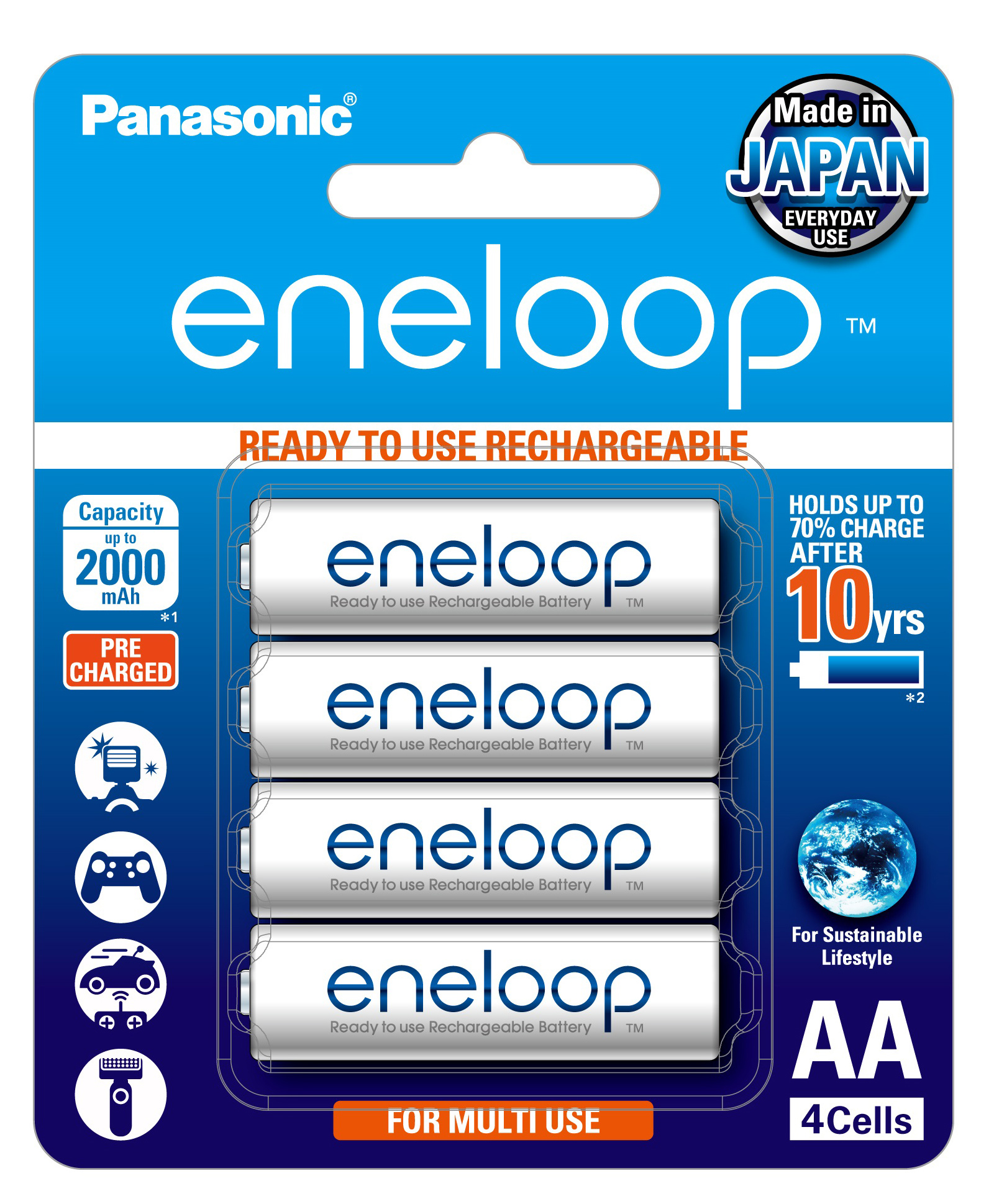 Panasonic Eneloop AA Rechargeable Battery Pack of 4 - 1.2 V-picture-43