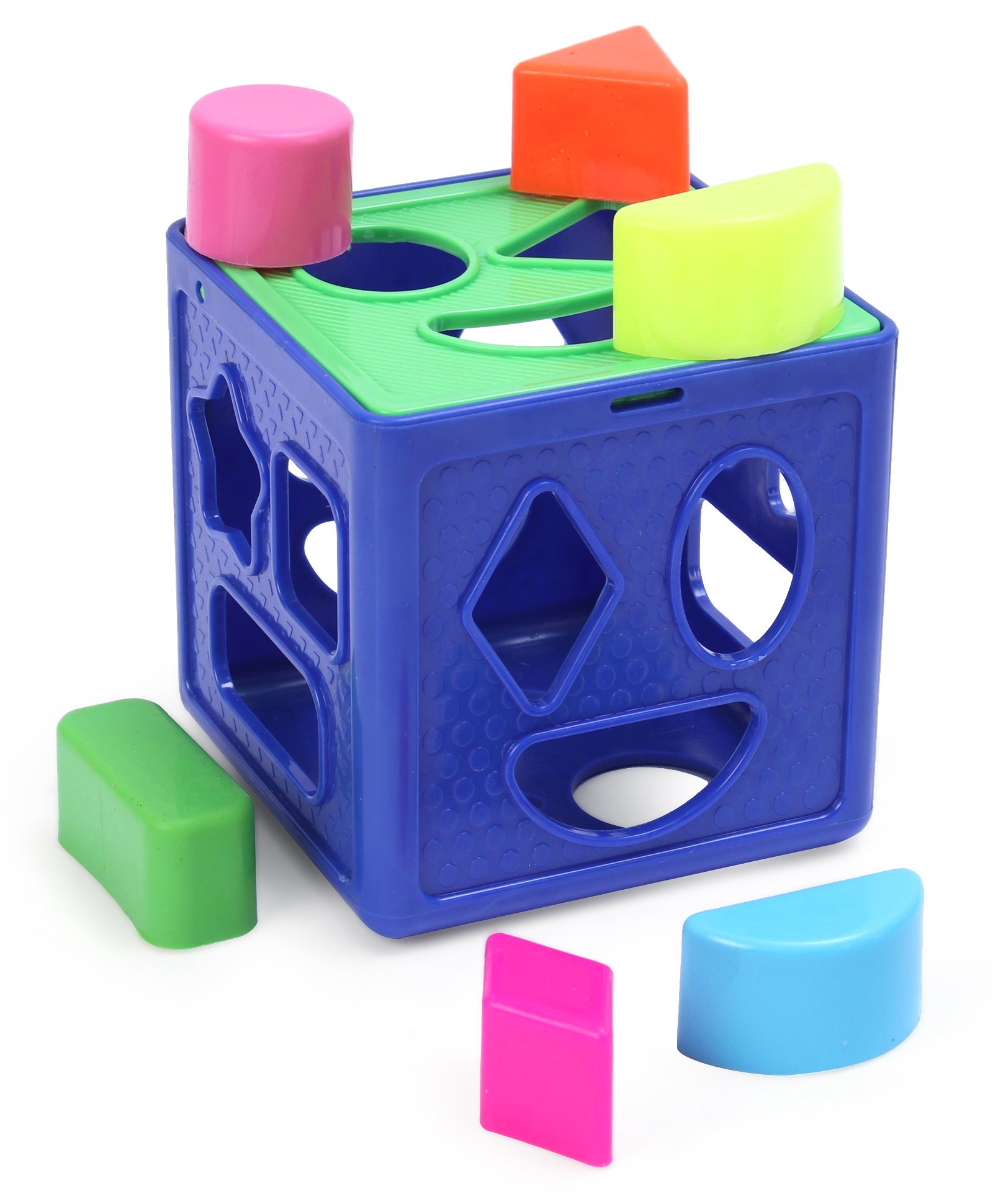 KiddyBuddy Shape Sorter Puzzle Cube Toy - (Color May Vary)-picture-19