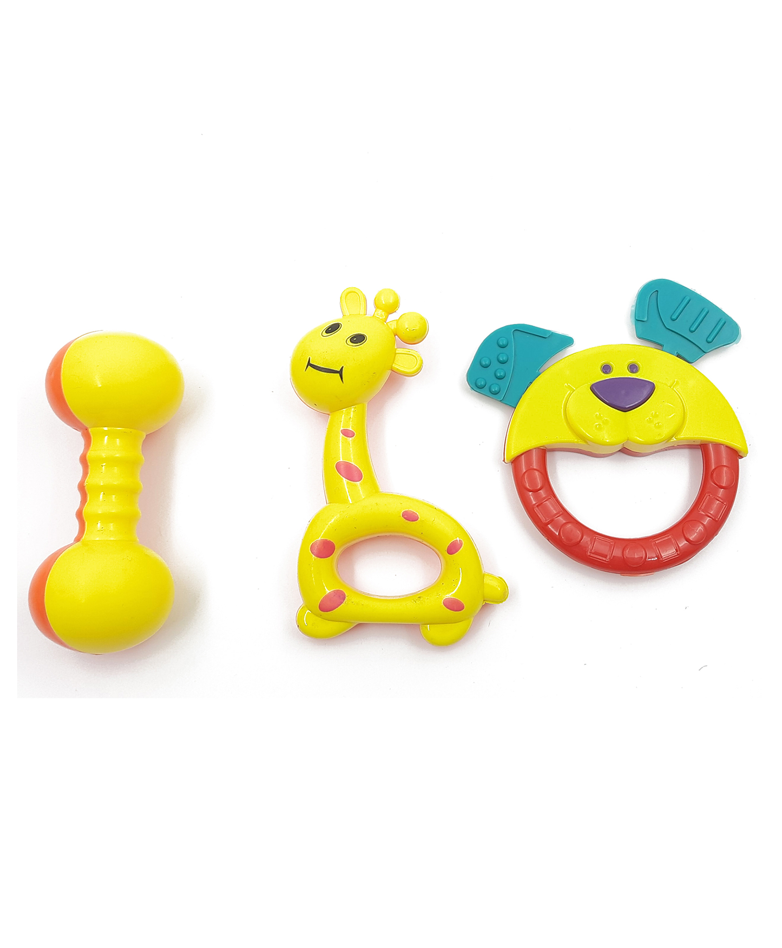 KiddyBuddy 3 Pcs Rattle Set - (Color May Vary)-image-36