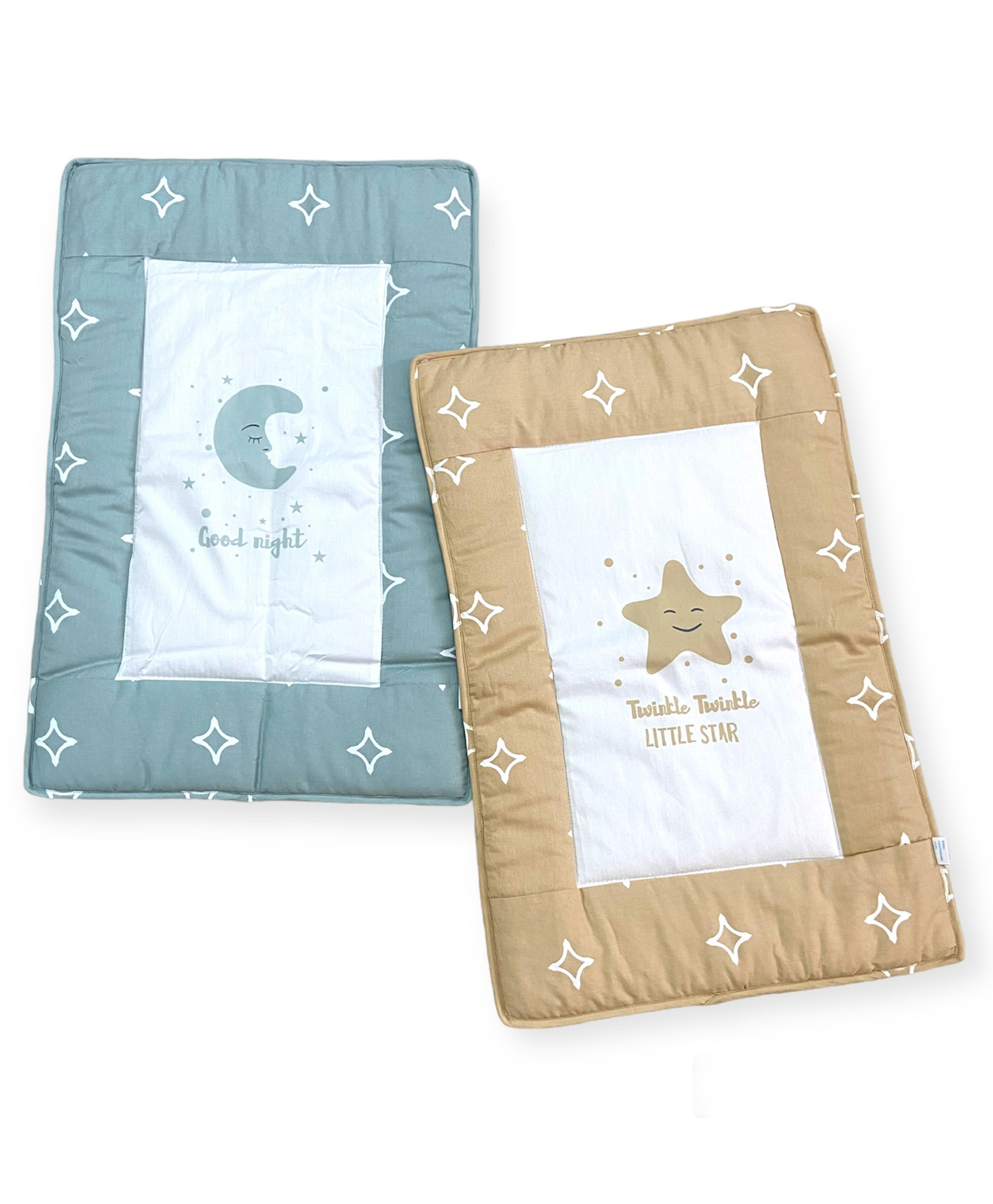 Carerio Pure Cotton Baby Mats With Good night and Twinkle Star Print - Multicolour-image-29