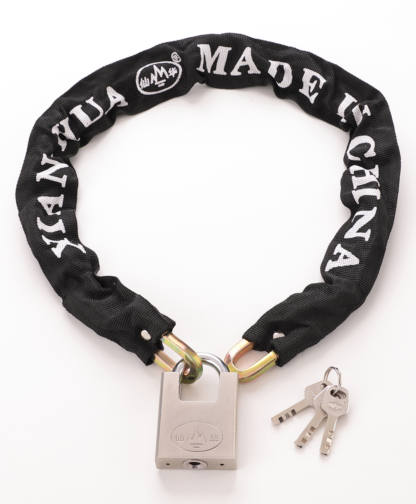 fab n funky Bicycle Accessory Portable Lock with Keys - Black-picture-27