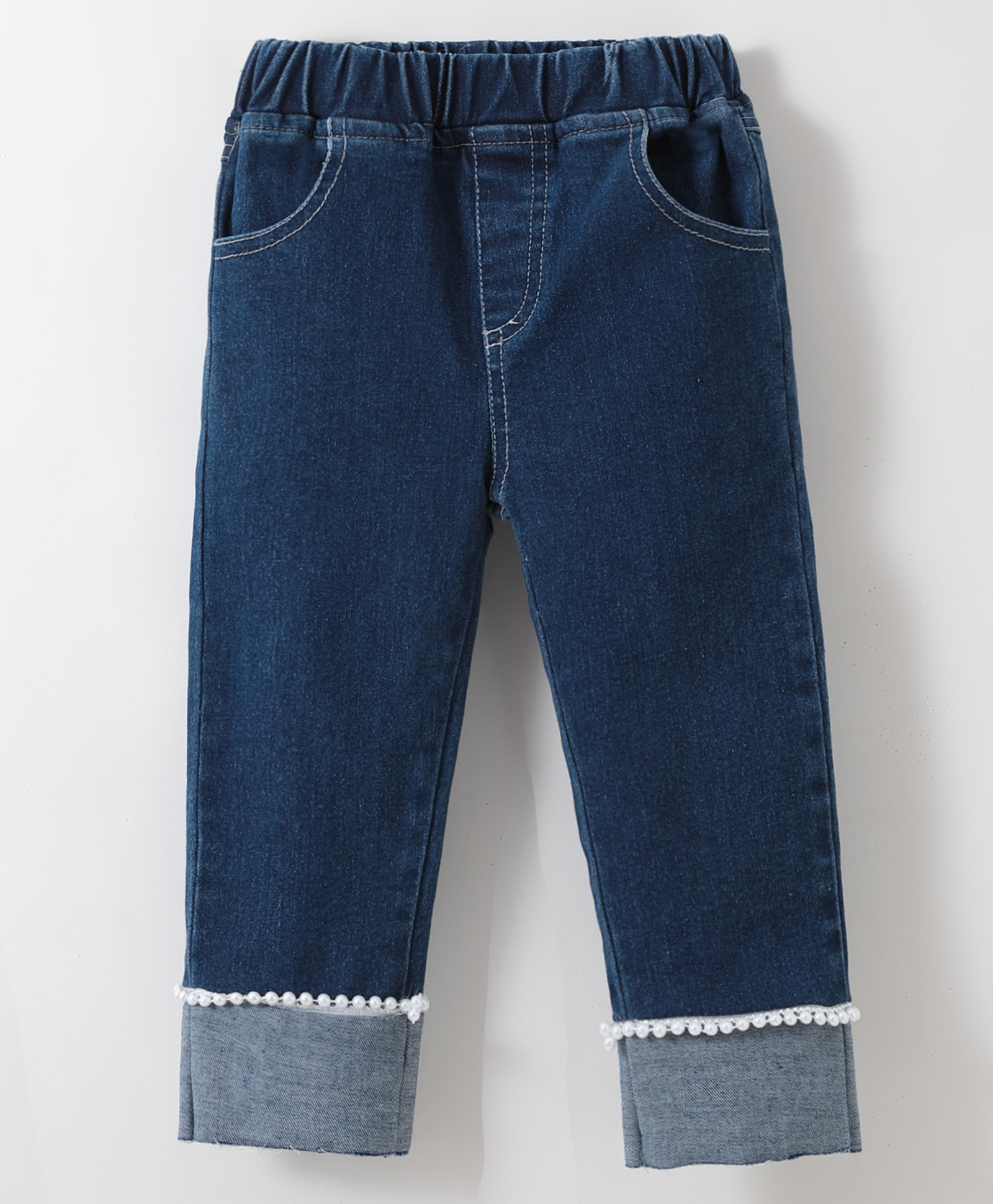 Kookie Kids Regular Fit Full Length Jeans - Navy Blue-image-3