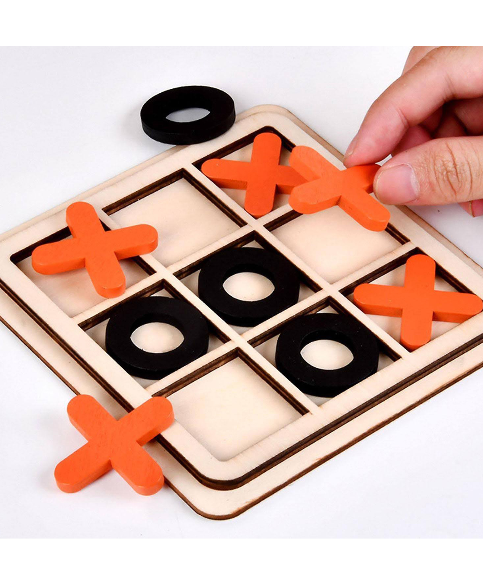 Sanjary Wooden Zero & Cross Board Game (Color May Vary)-image-27