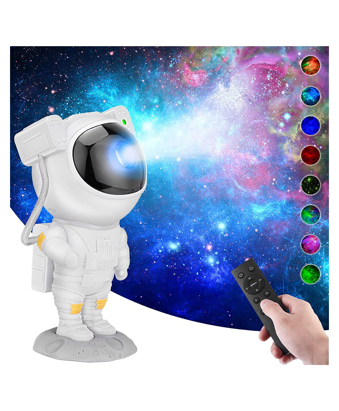 Elecart Astronaut Starry Night Light Projector Star Nebula Ceiling Sky Light Projector with Timer and Remote - Multicolor-image-18