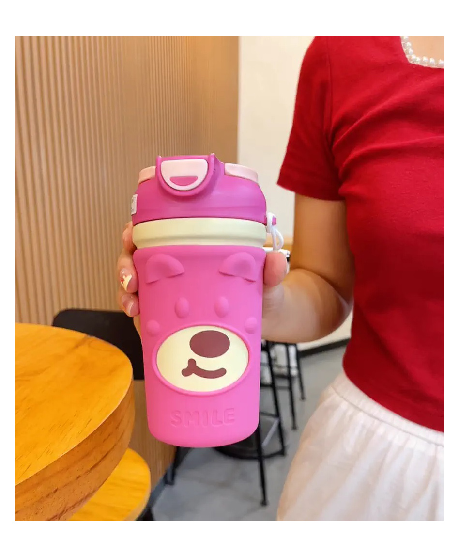 Elecart Pink Vacuum Insulated Stainless Steel Coffee Mug Leak Proof Tumbler for Hot & Cold Drinks Travel Mug - 450 ML-picture-43