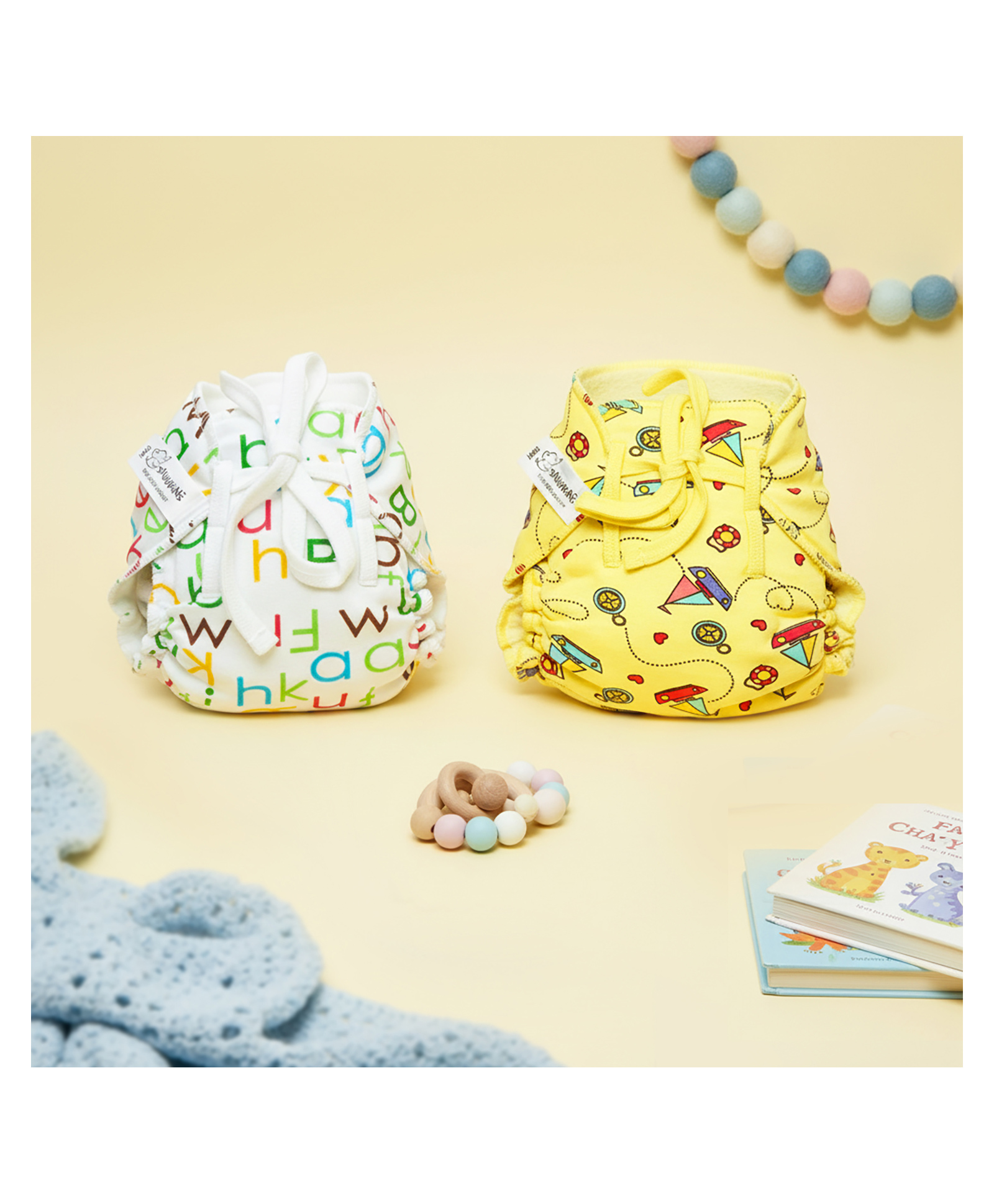 Snugkins 100% Cotton Nappy Large Size (5-10Kg) Pack of 2-image-48