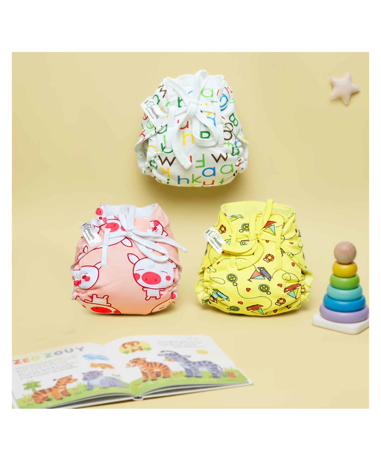 Snugkins 100% Cotton Nappy Small Size (0-5Kg) Pack of 3-picture-35