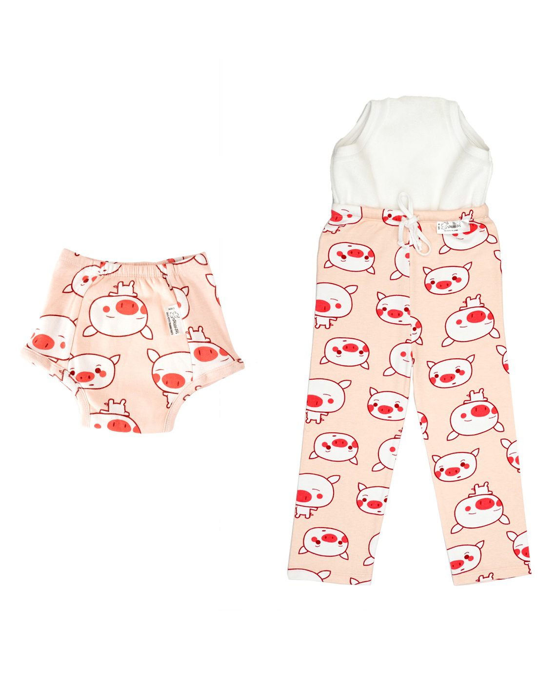 Potty Training Pants & Pajamas for Toddlers, Boys and Girls. 100% Cotton. (Size 1, Fits 1  2 years) - Piggy Wiggy-image-47