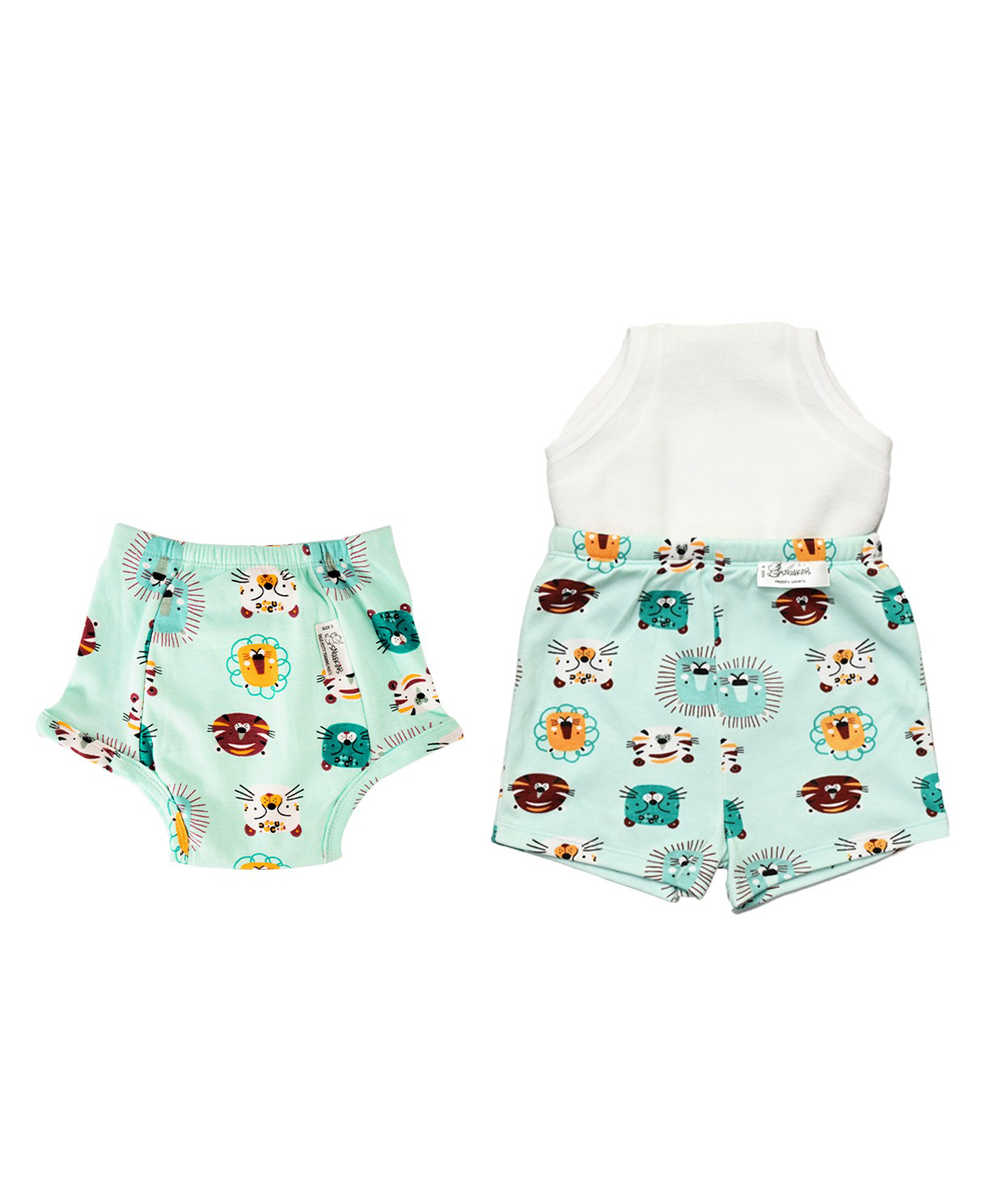 snugkins Potty Training Pants & Shorts for Toddlers 100% Cotton (Size 1 Fits 1  2 years) - Shiny Shers-picture-44