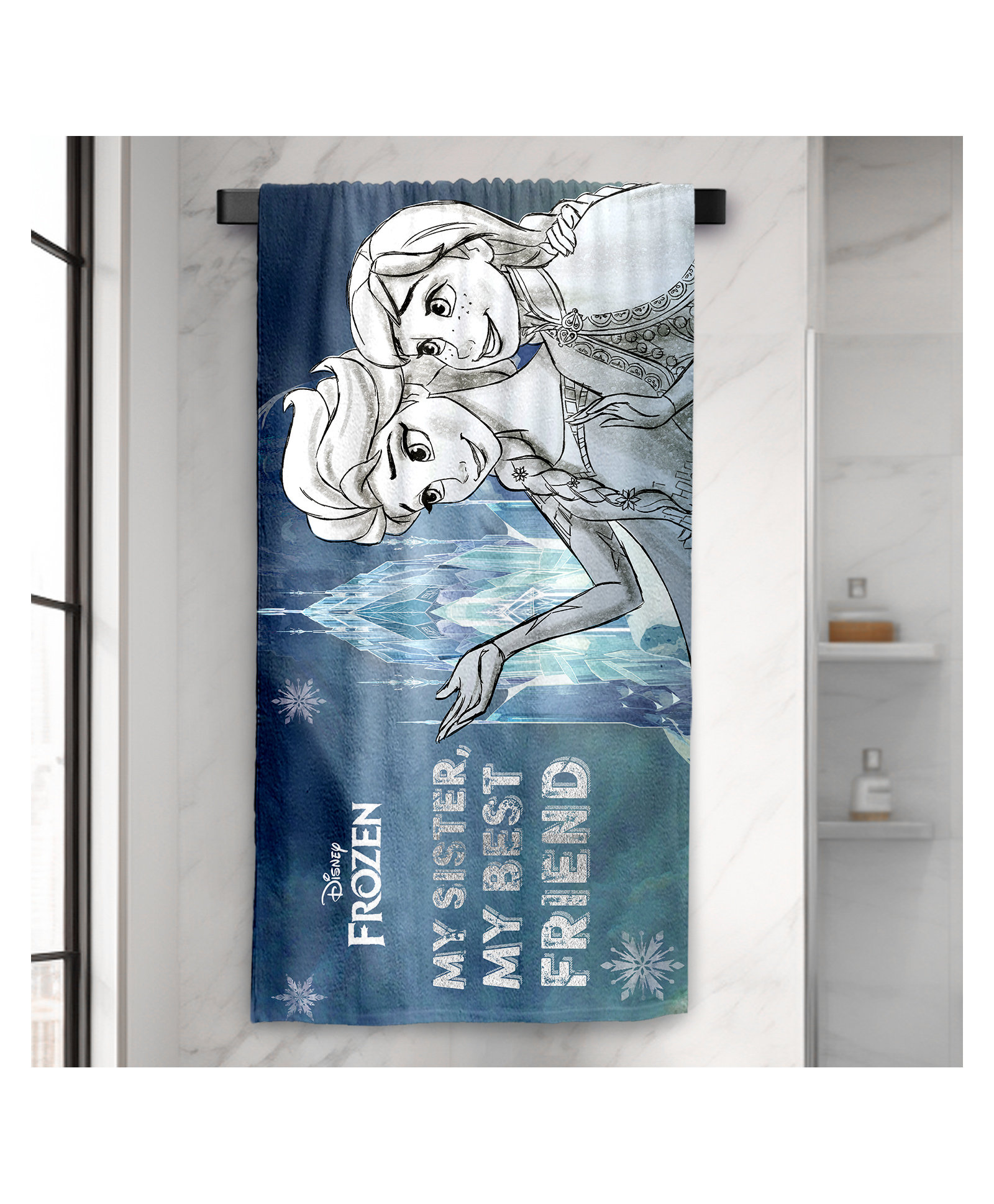 Sassoon Disney Frozen Cotton Bath Towels For Kids & Adults in 400 GSM-image-7