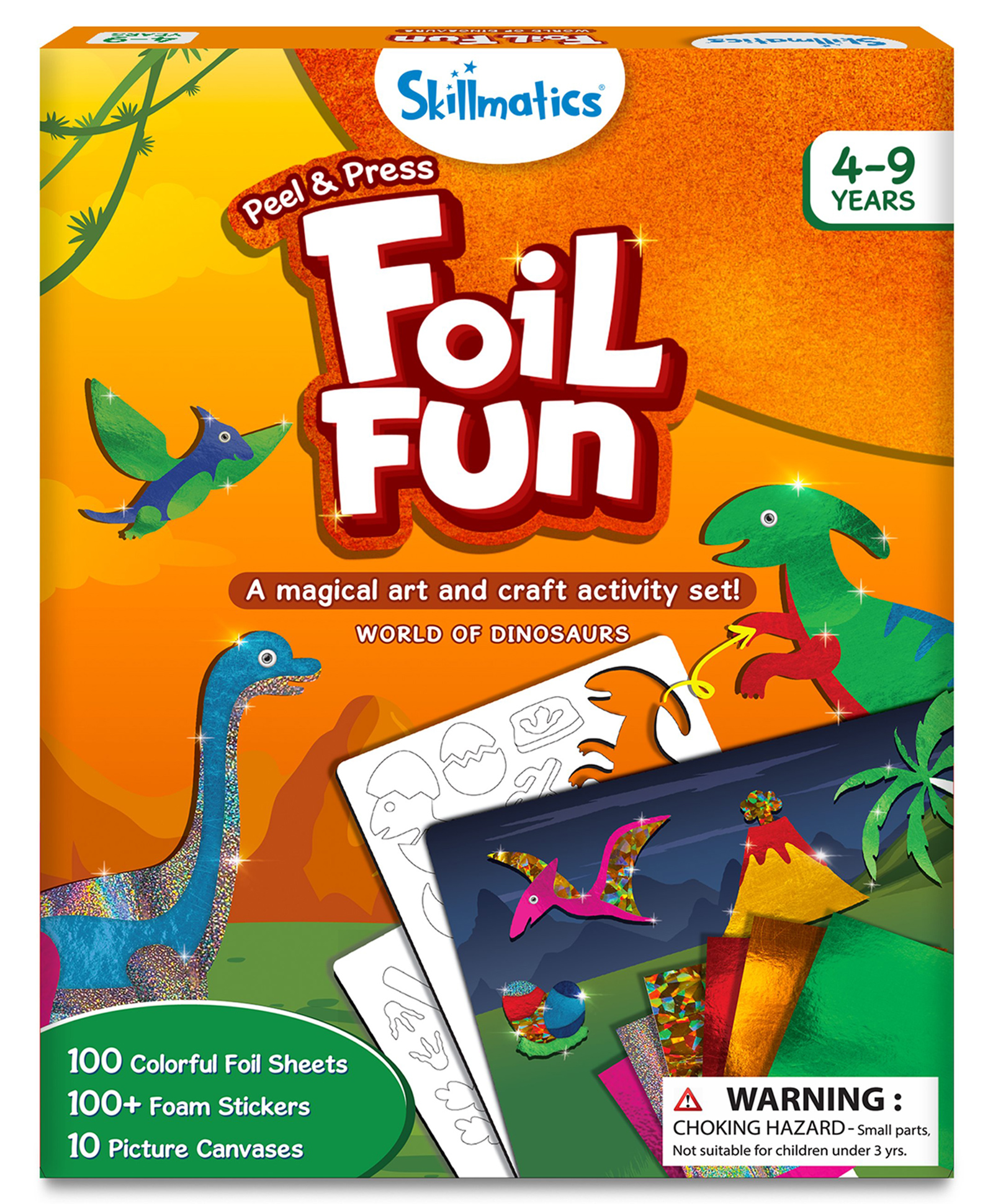 Skillmatics Art and Craft Activity Foil Fun Dinosaurs No Mess Art for Kids Craft Kits and Supplies DIY Creative Activity Gifts for Boys and Girls-image-12