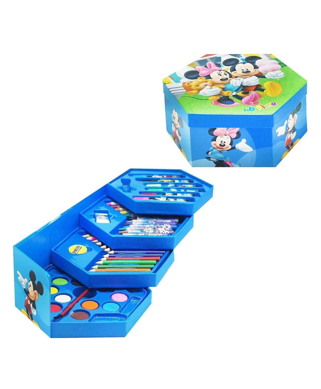 ARCADE TOYS Color Art Set Colors Box Color Pencil Crayons Water Color Sketch Pens Set of 46 Pieces for Kids - Colour may vary-image-18