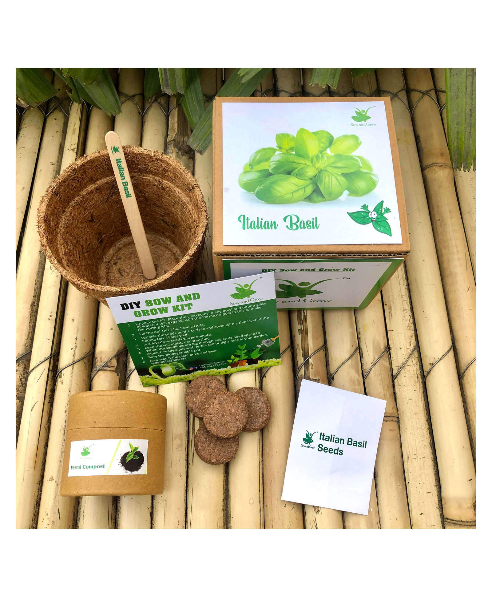 sow & grow Sow and Grow DIY Gardening Kit - Italian Basil Genovese-picture-18