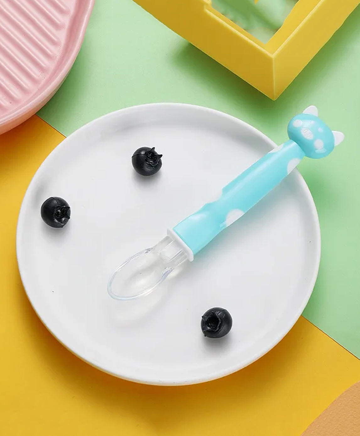 Domenico Baby Love Soft Tip Silicone Gel Spoon - Blue-picture-14