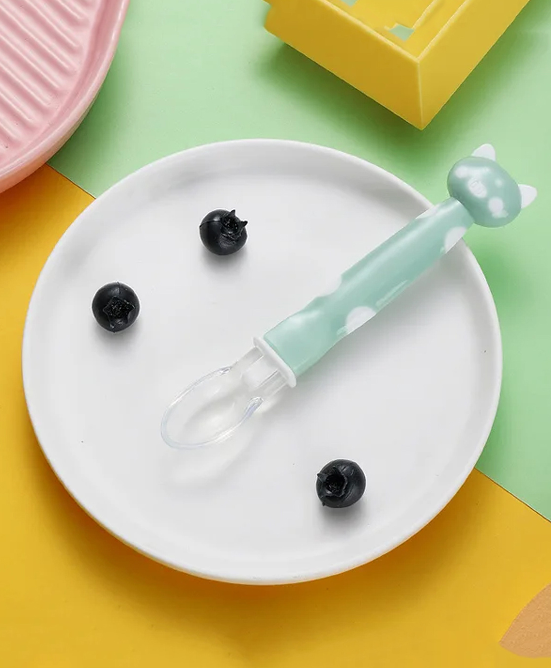 Domenico Baby Love Soft Tip Silicone Gel Spoon - Green-picture-17