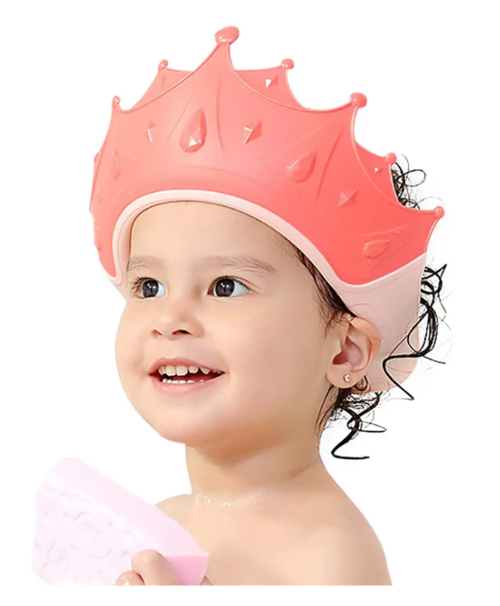 Adore Basics Knight- The Crown-Shaped Baby Shampoo Hat with Adjustable Strap-image-4