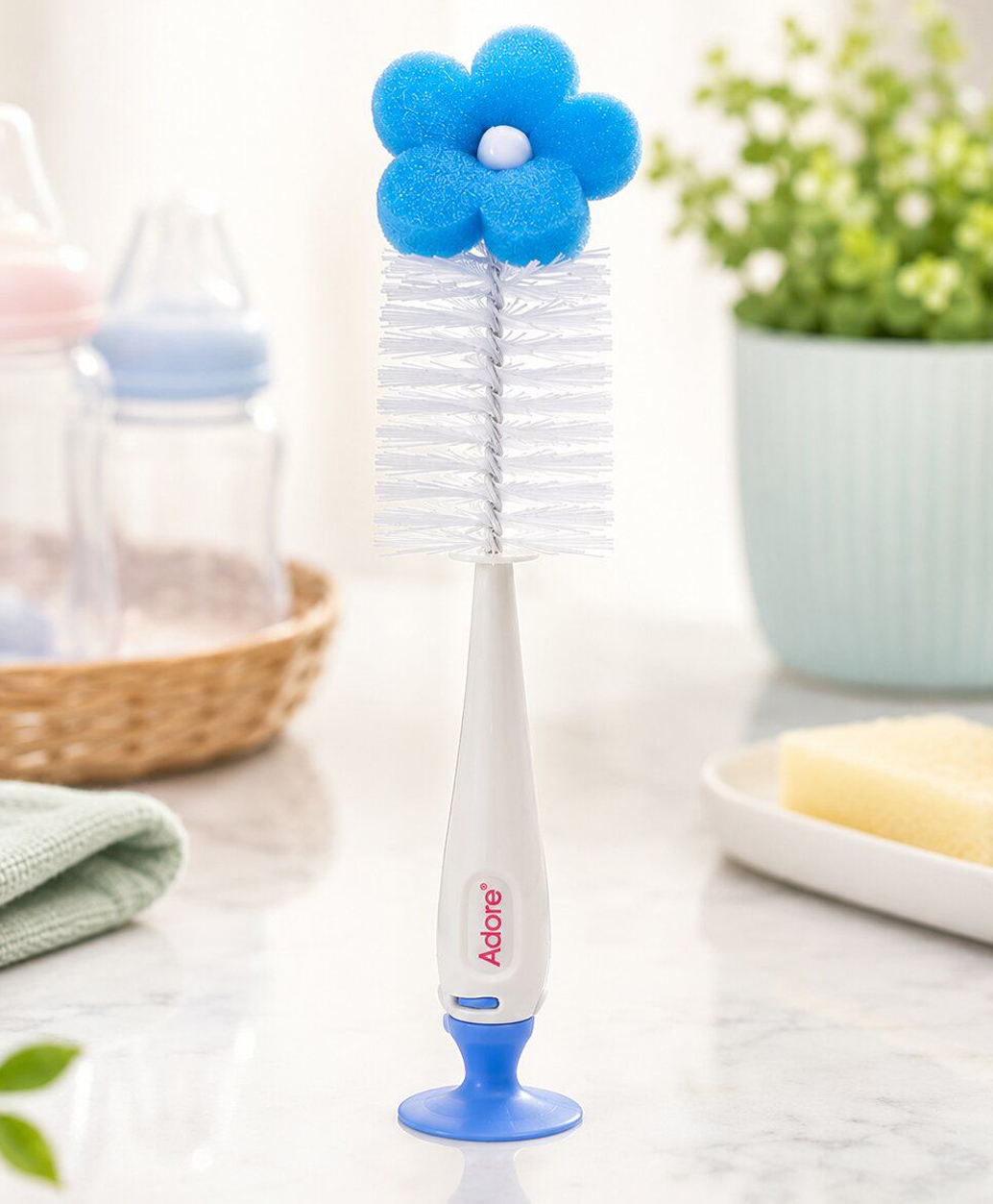 Adore Blossoms 2 in-1 Baby Bottle Cleaning Brush Kit with Silicone Suction Base-picture-23