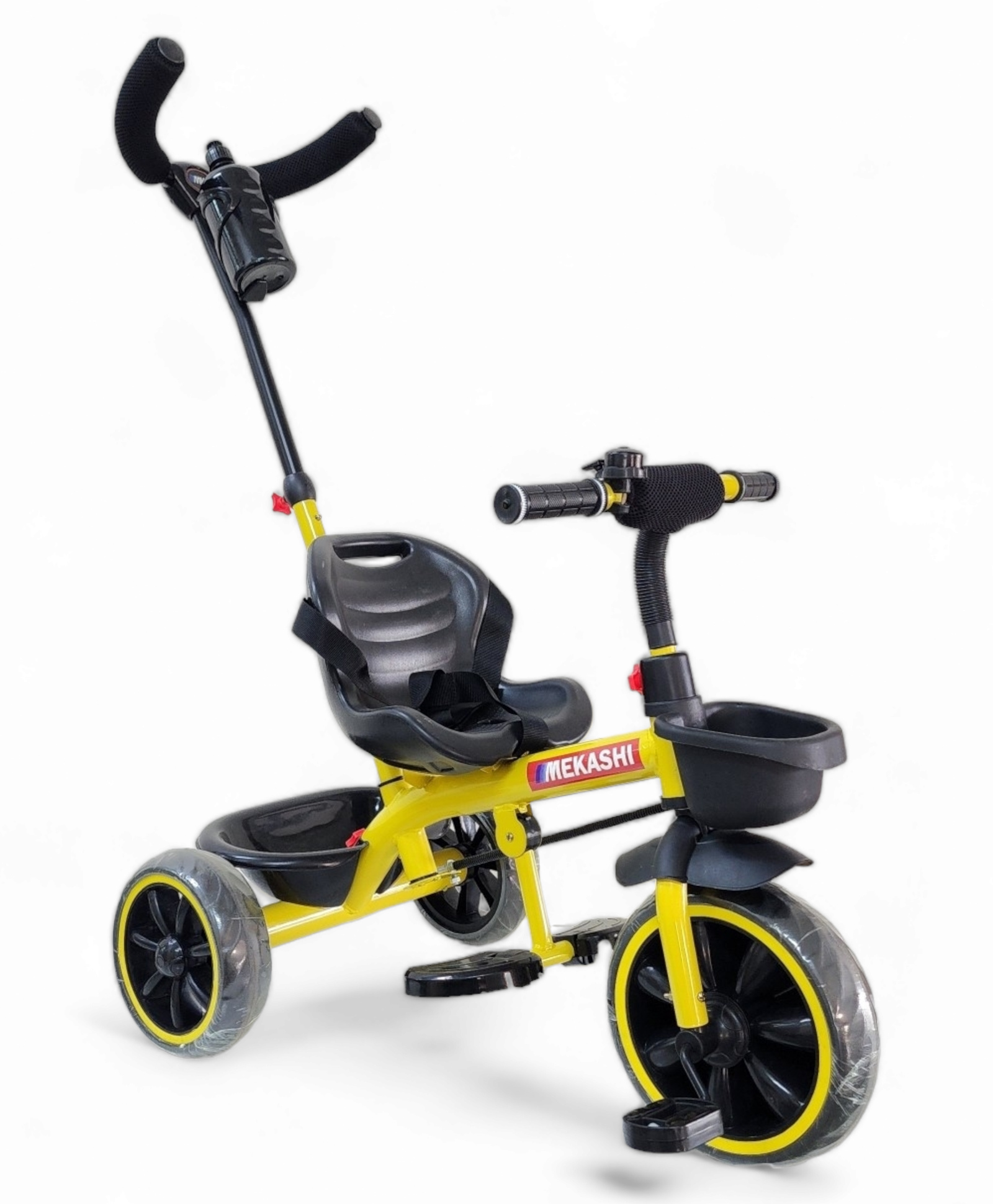 Mekashi Kids Tricycle With Eva Wheels & Parental Handle - Yellow-picture-12